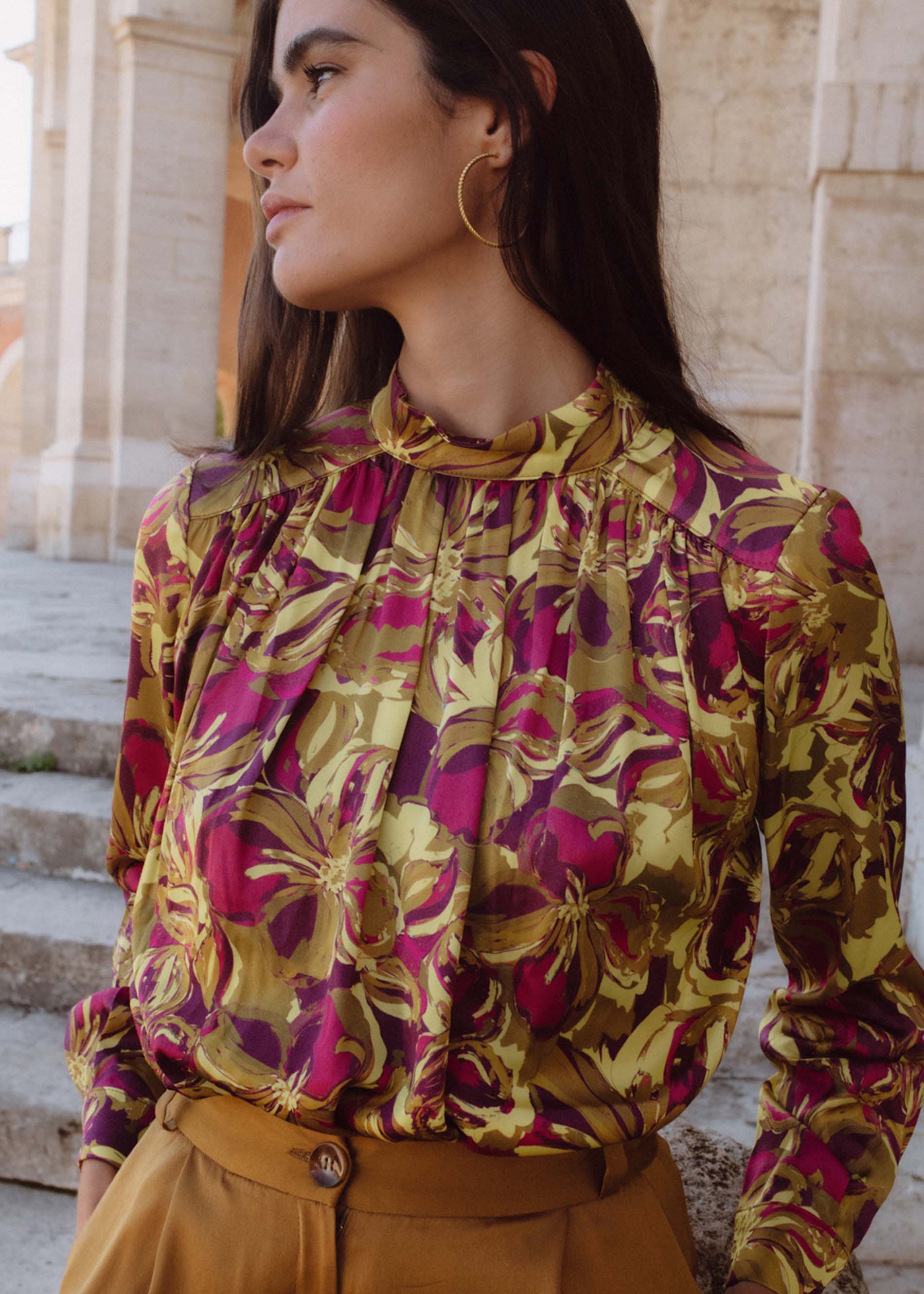 Blusa HALDEN garden print