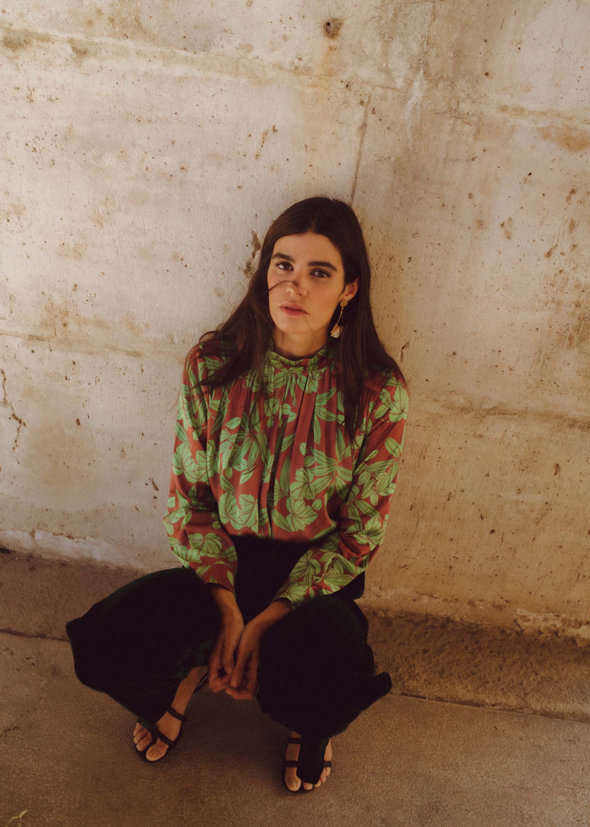 Blusa HALDEN HOJAS