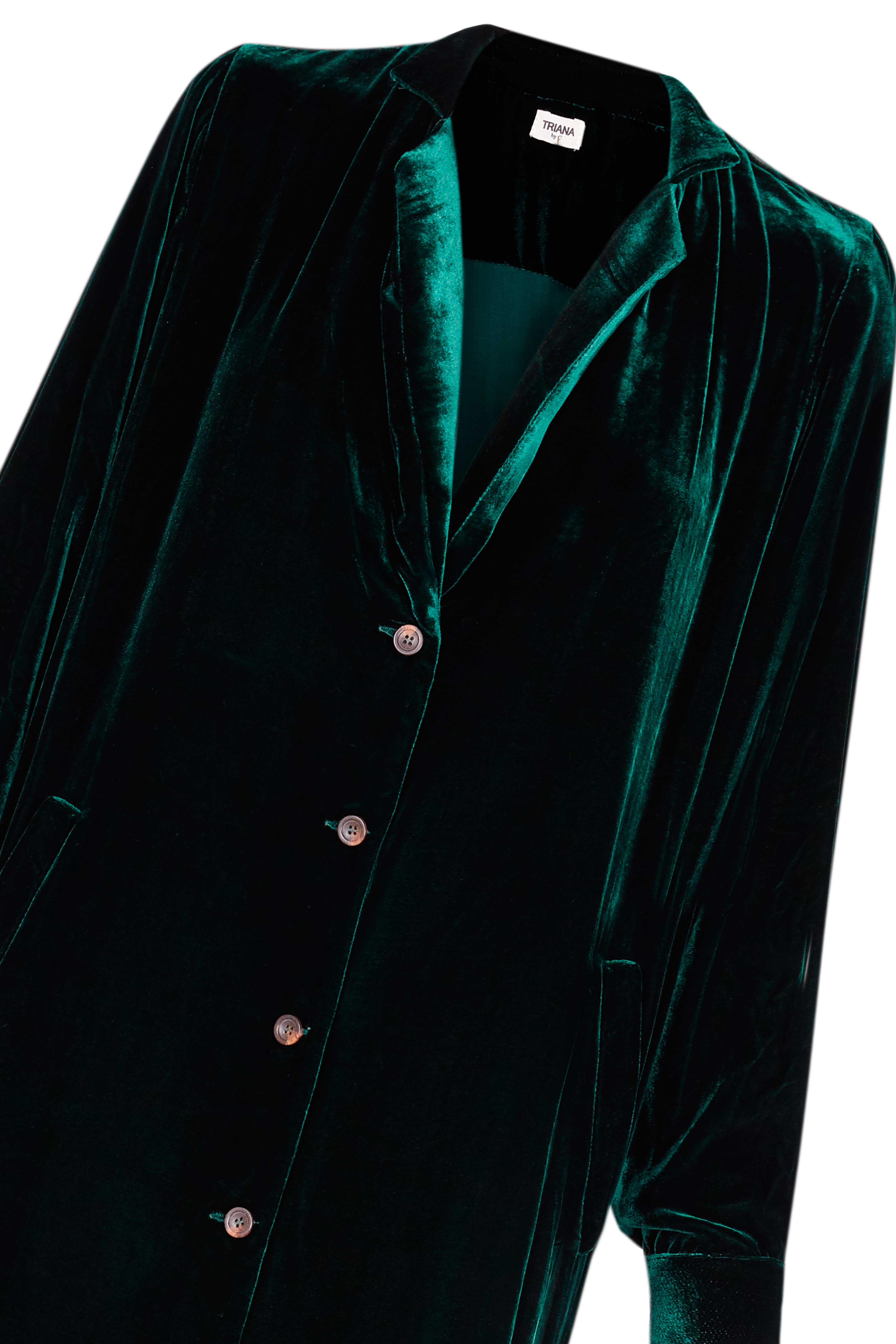Abrigo vestido terciopelo de seda VERDE