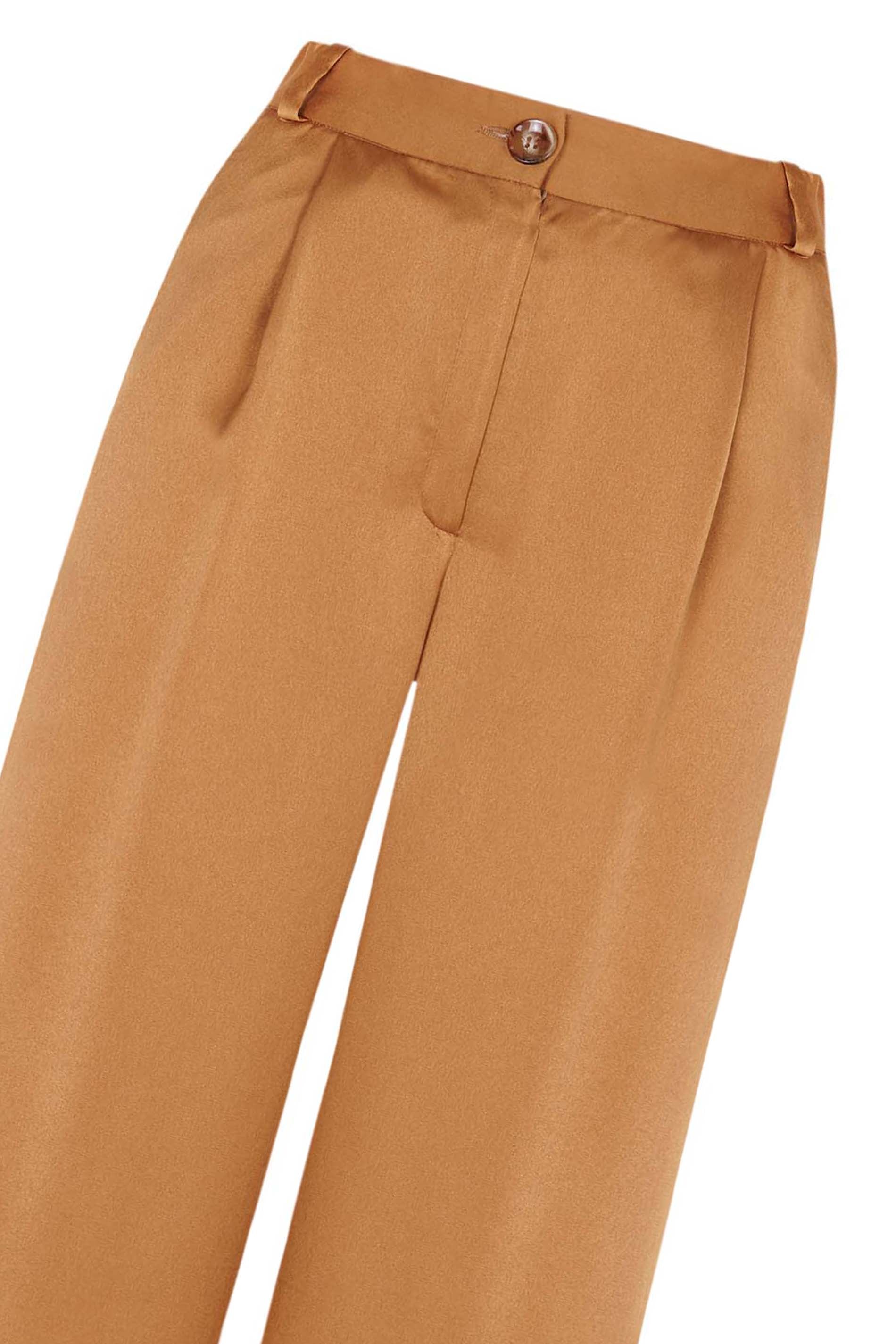 PANTALÓN CATHA satén dorado