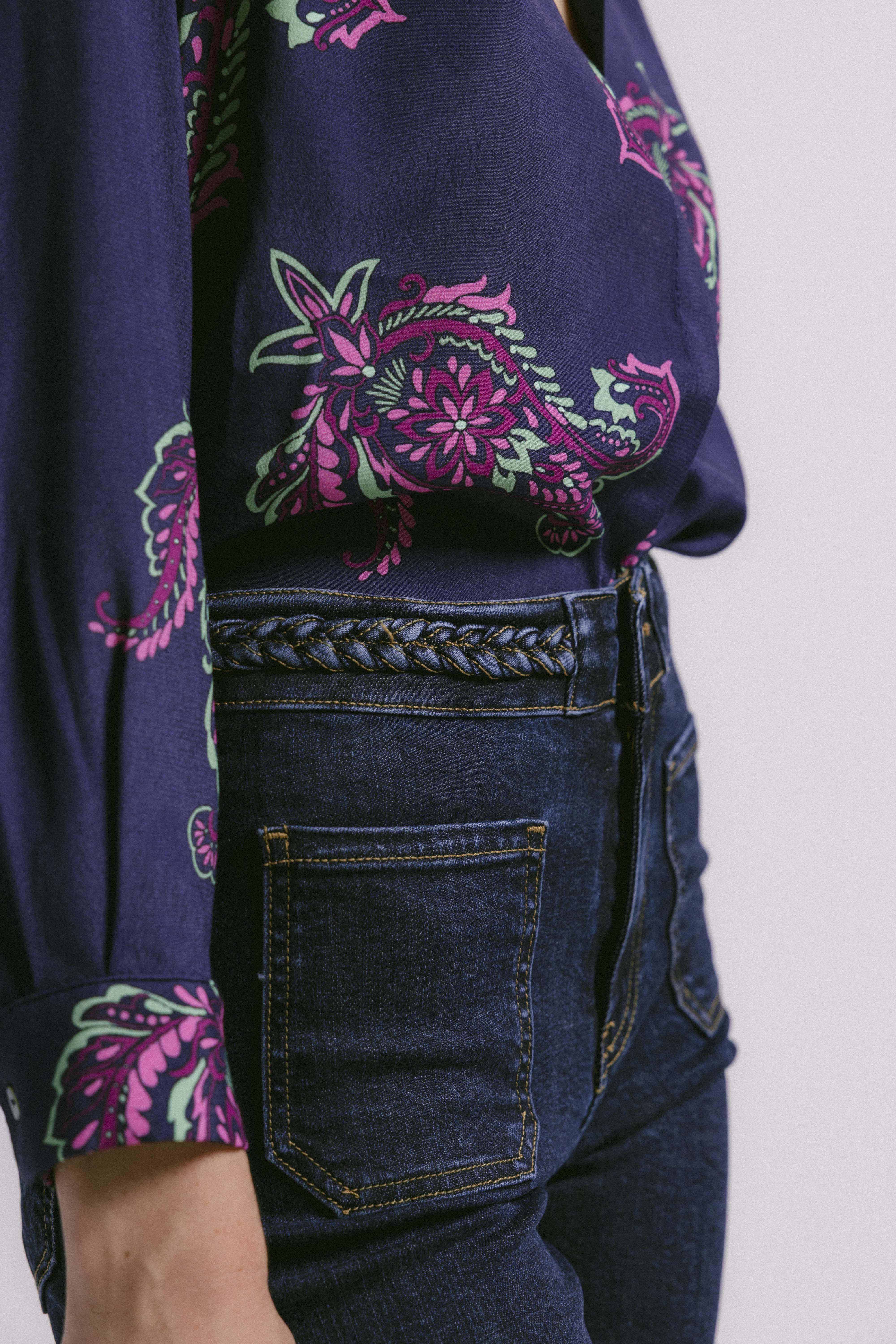 Blusa palma paseley navy
