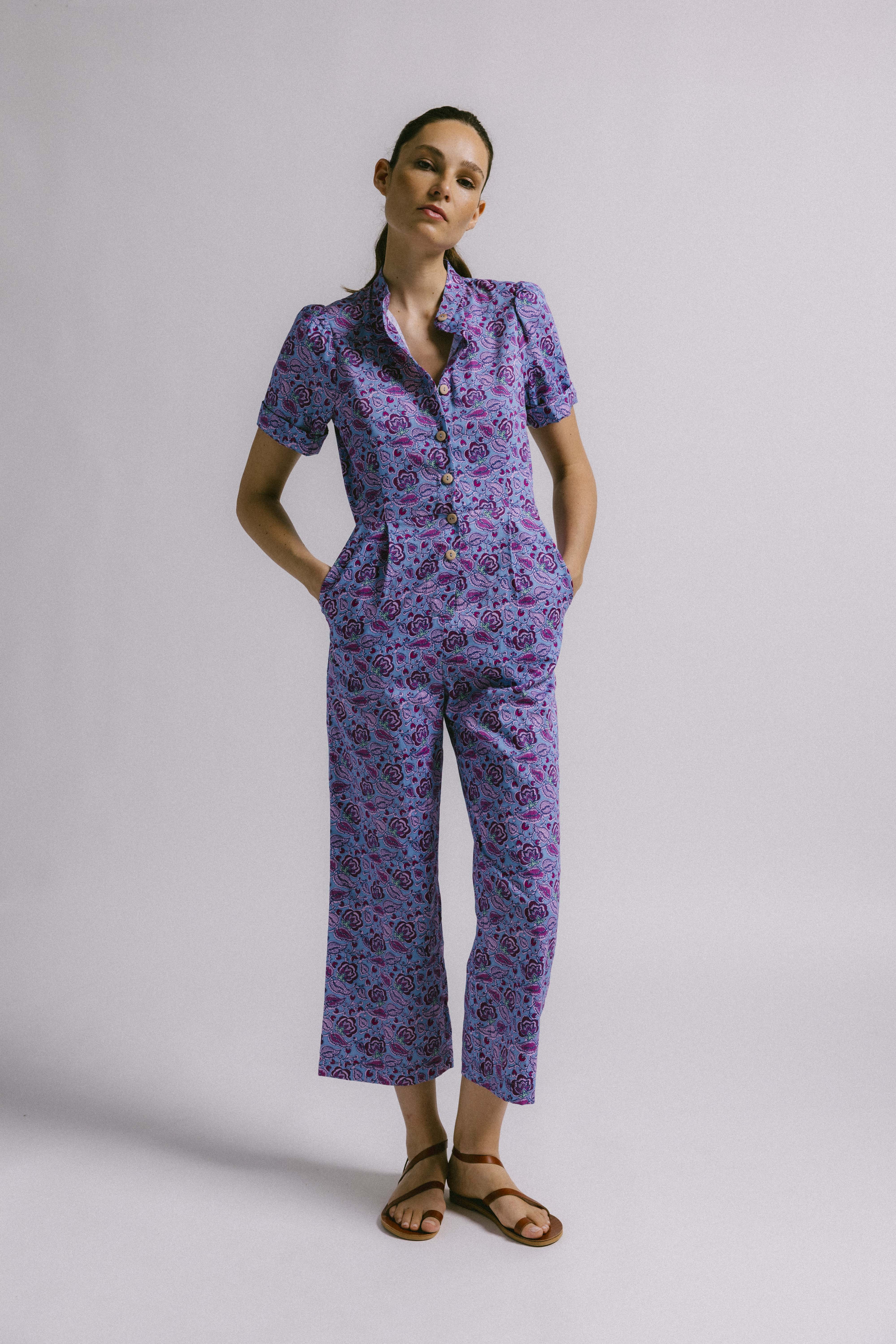 MONO estampado floral azul