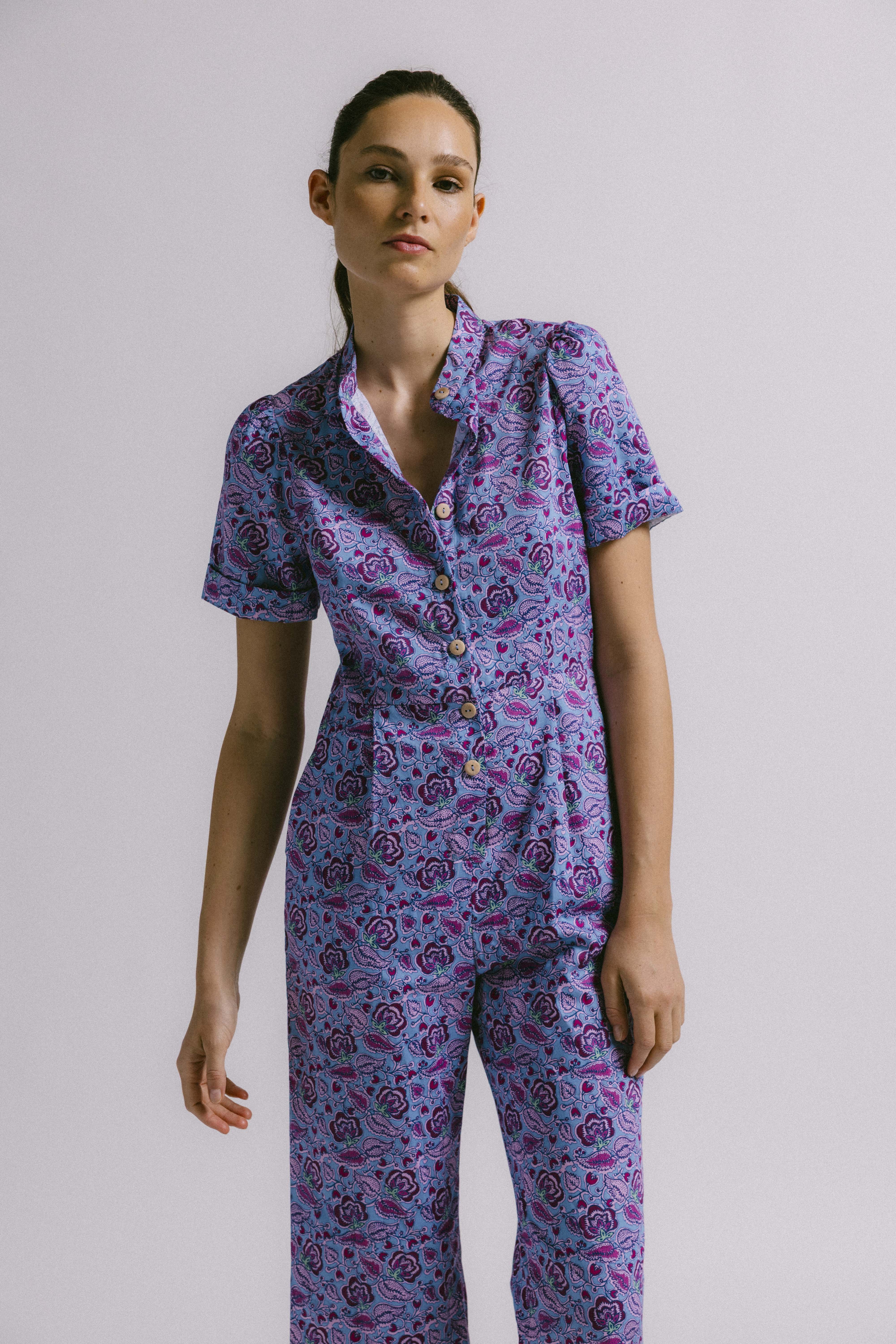 MONO estampado floral azul
