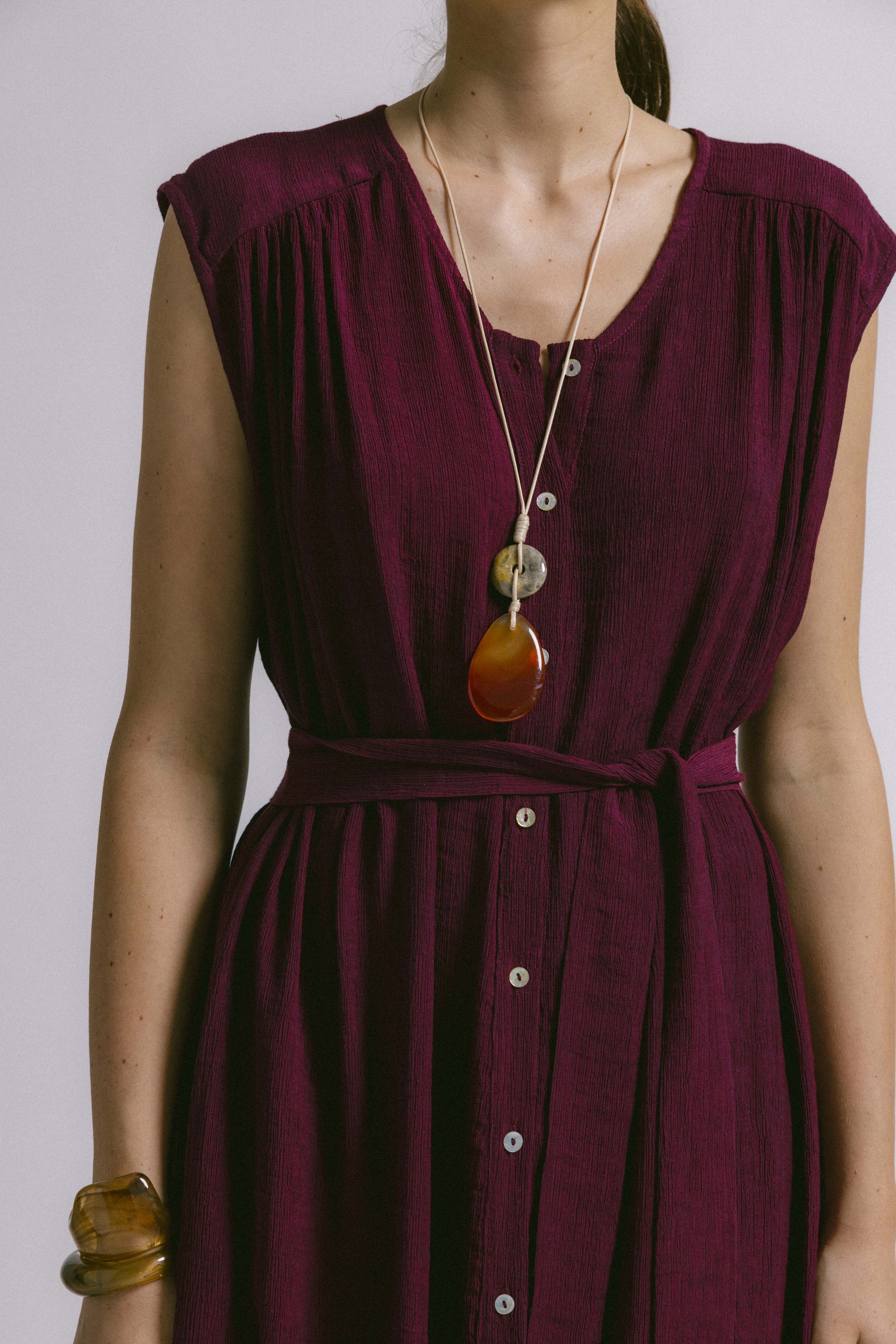 Vestido olimpia burdeos