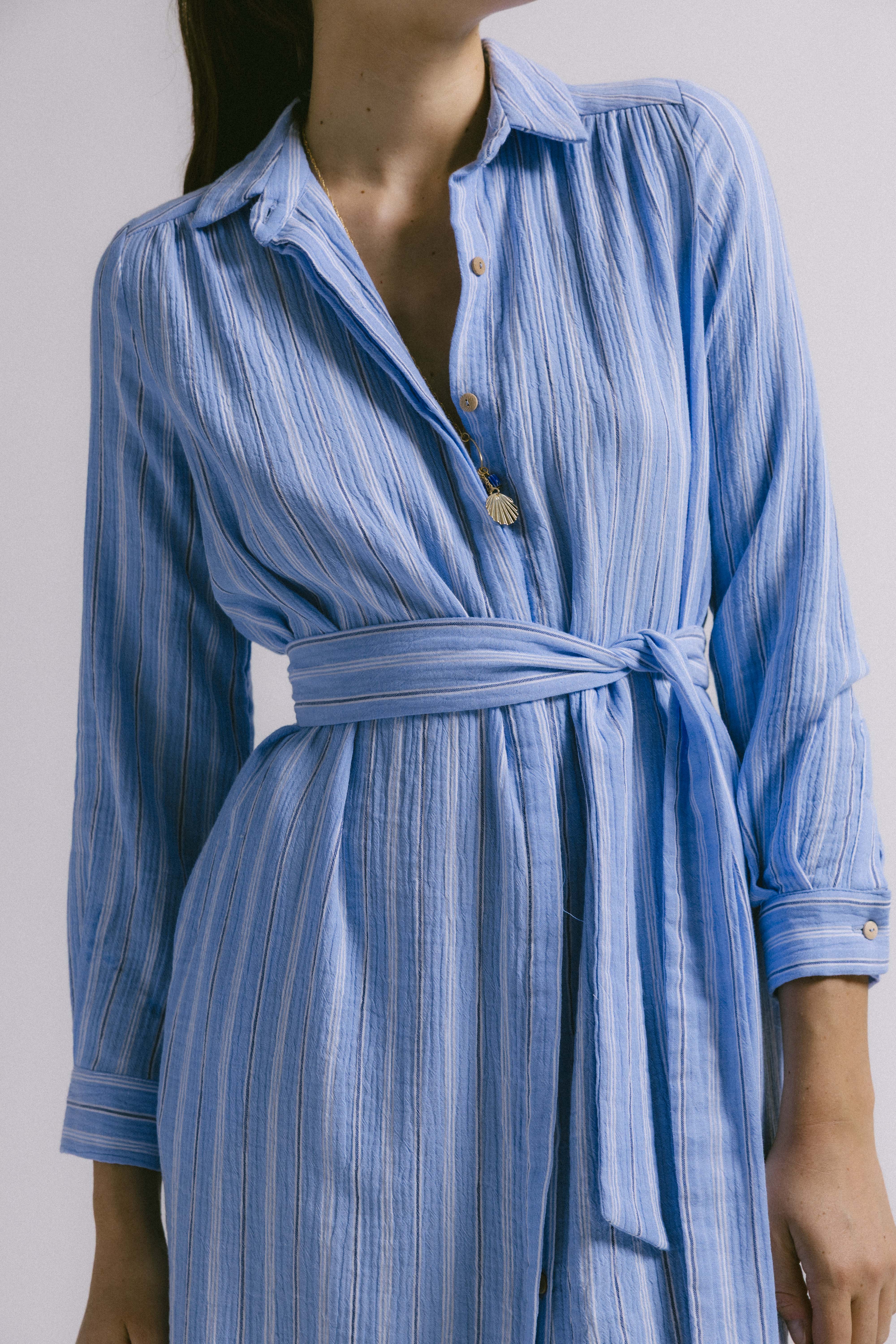 Vestido capira raya azul