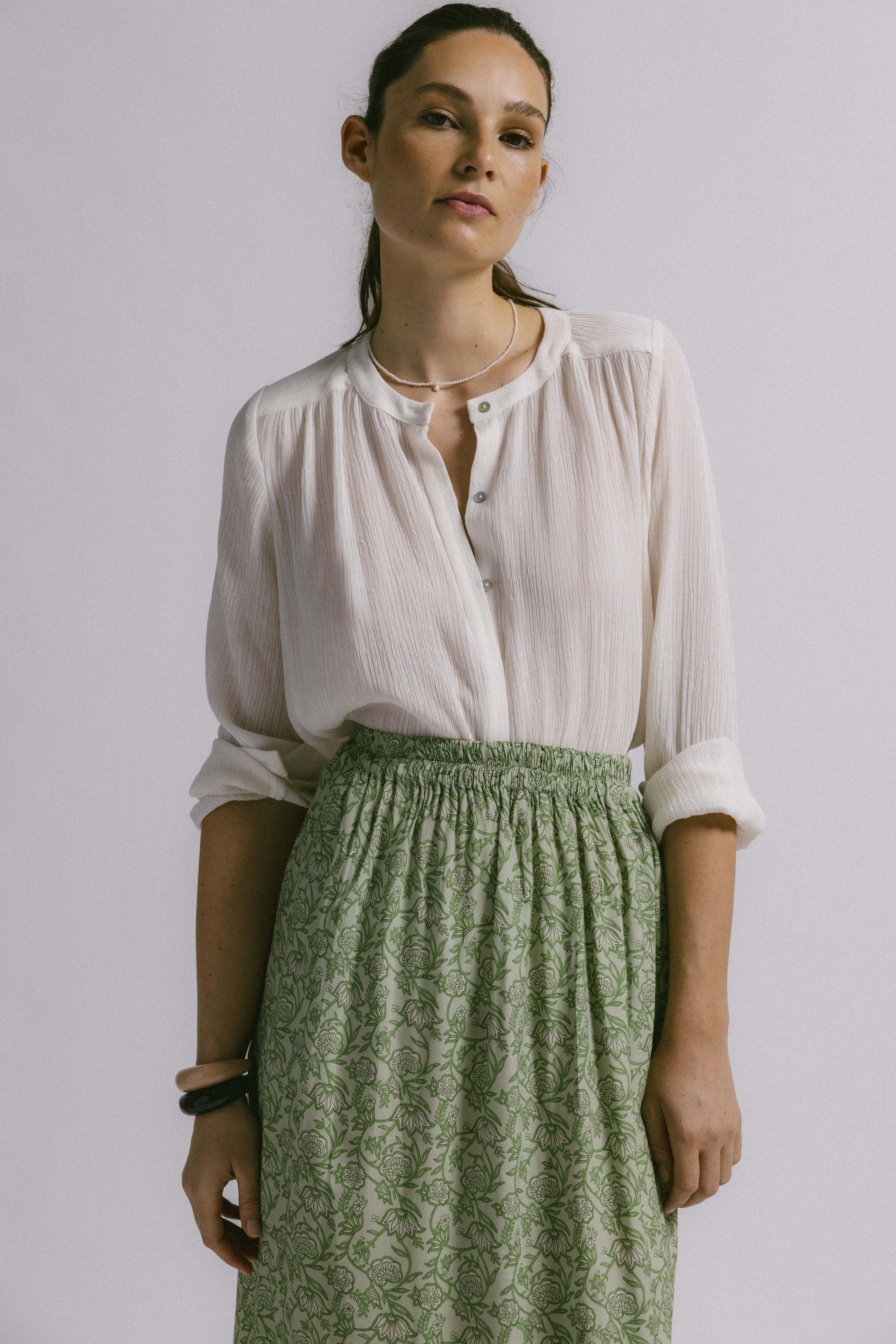 Blusa melbourne crinkle cruda