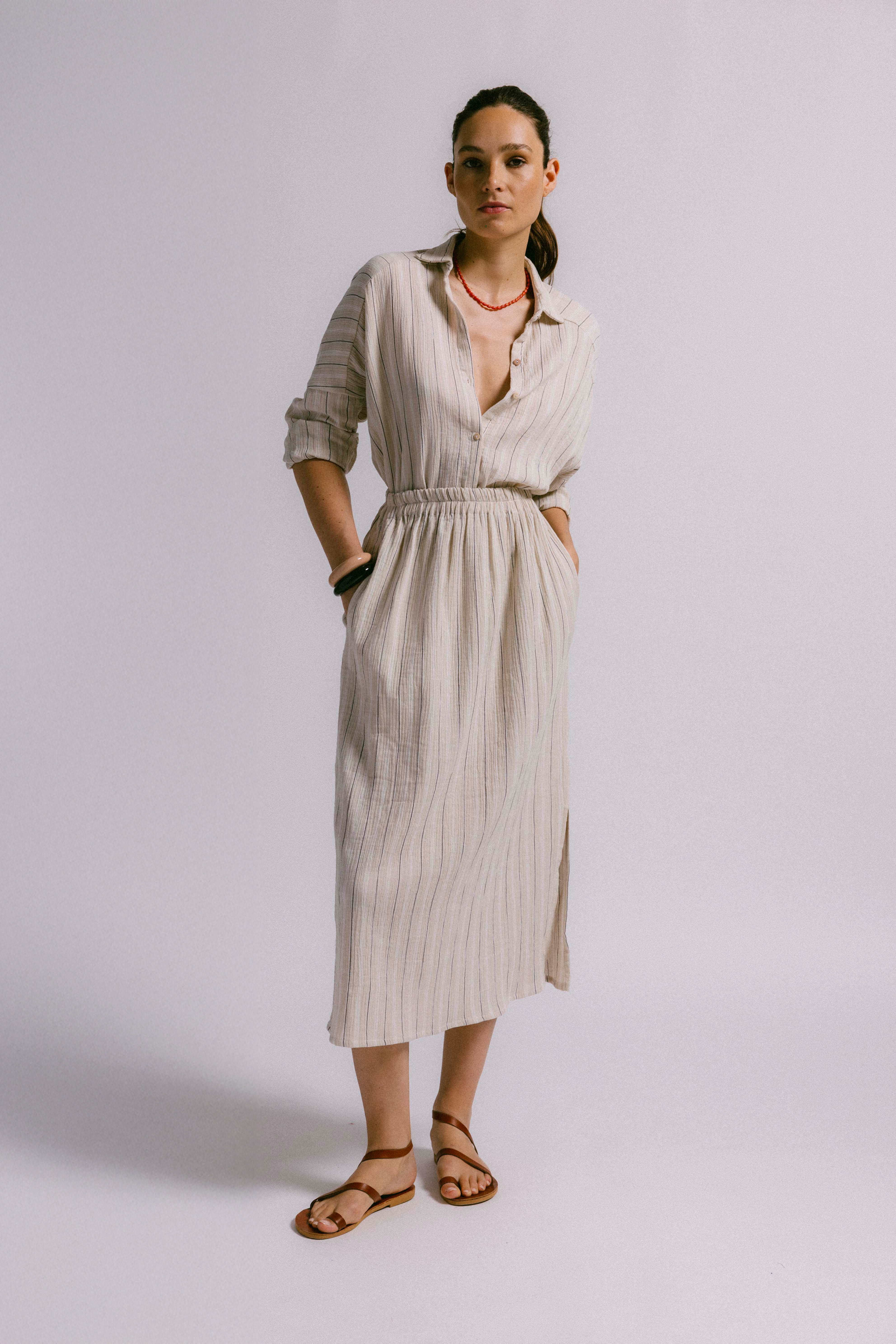 FALDA FLIN RAYA BEIGE