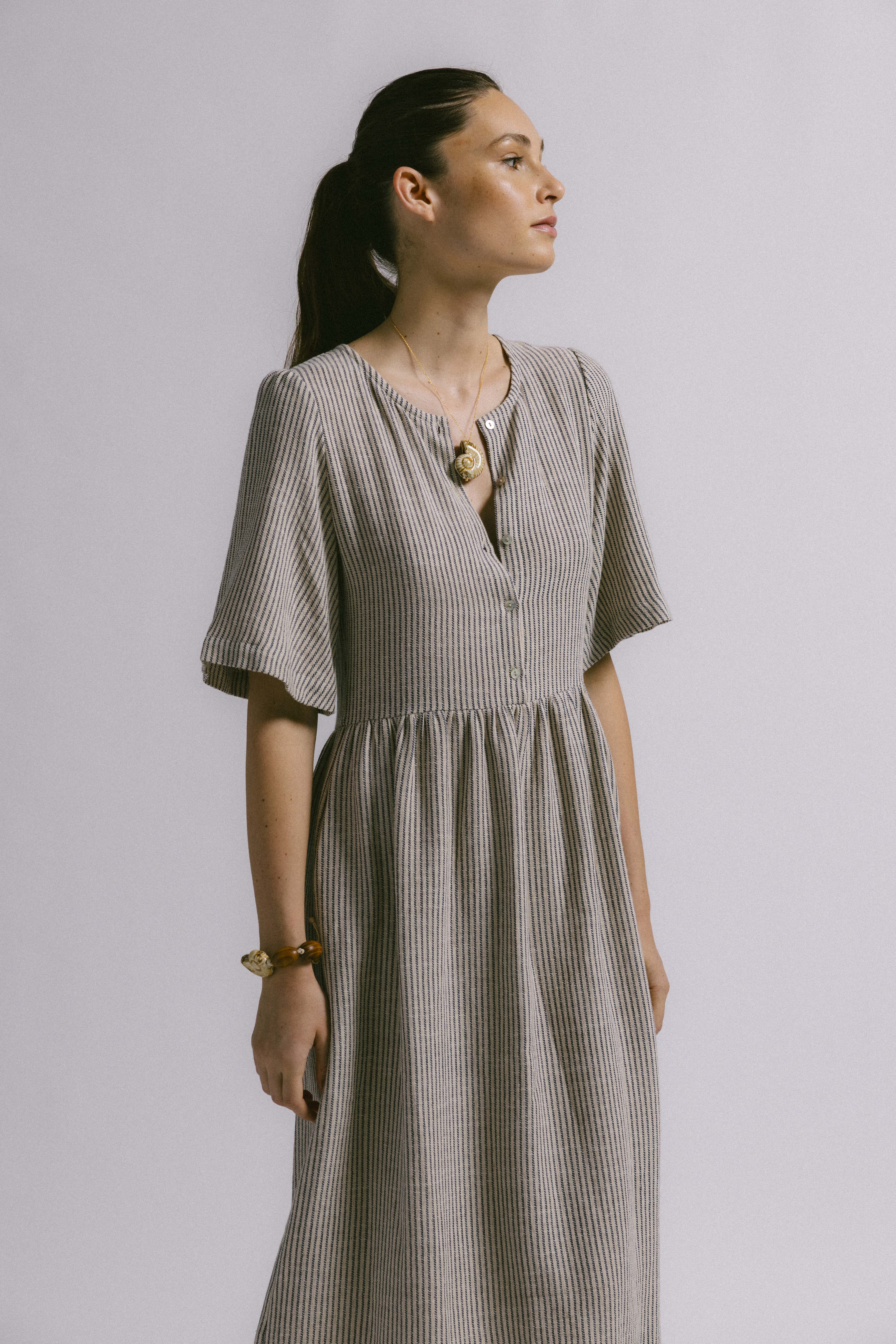 Vestido albury rustic rayas