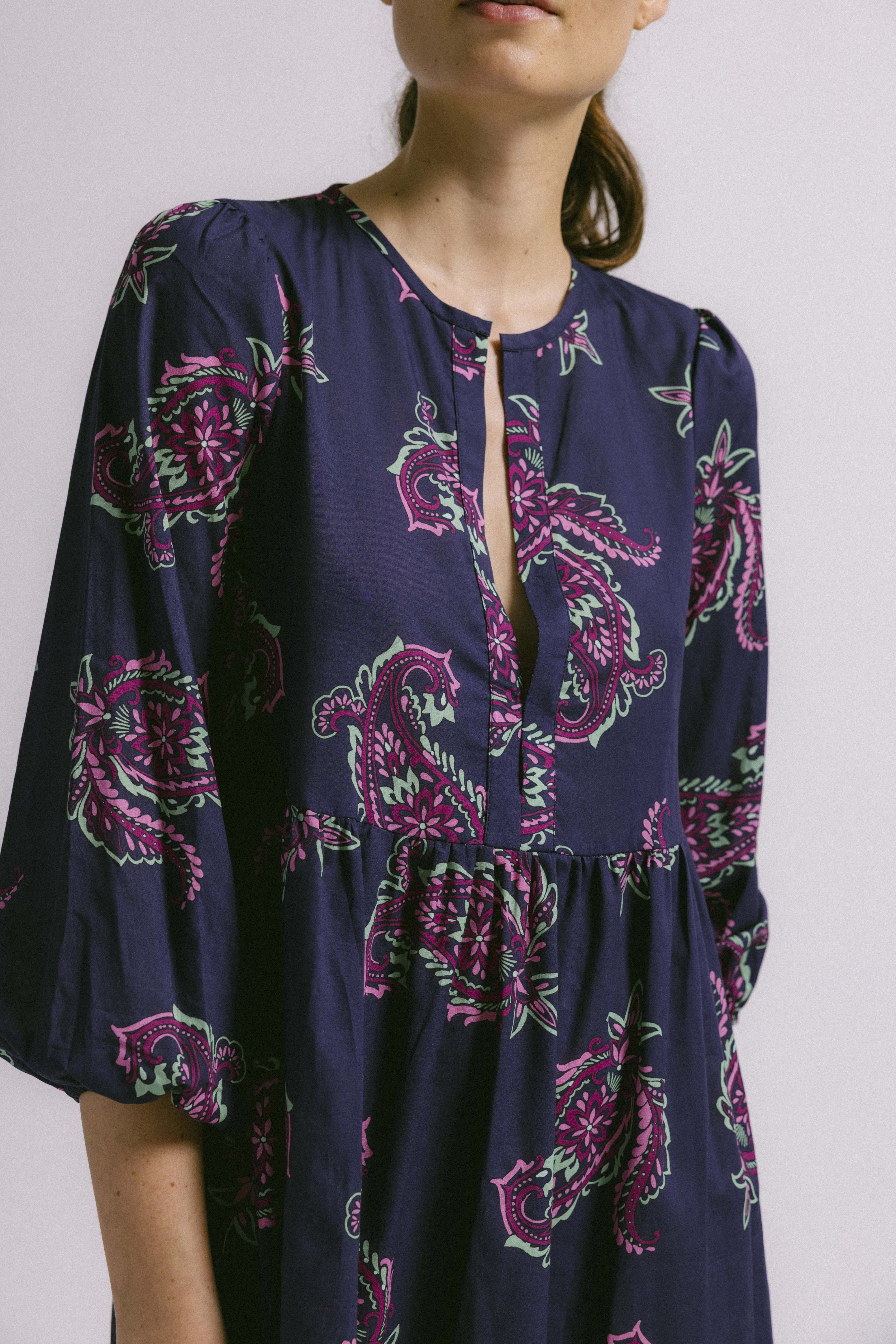 Vestido brandon pasley navy