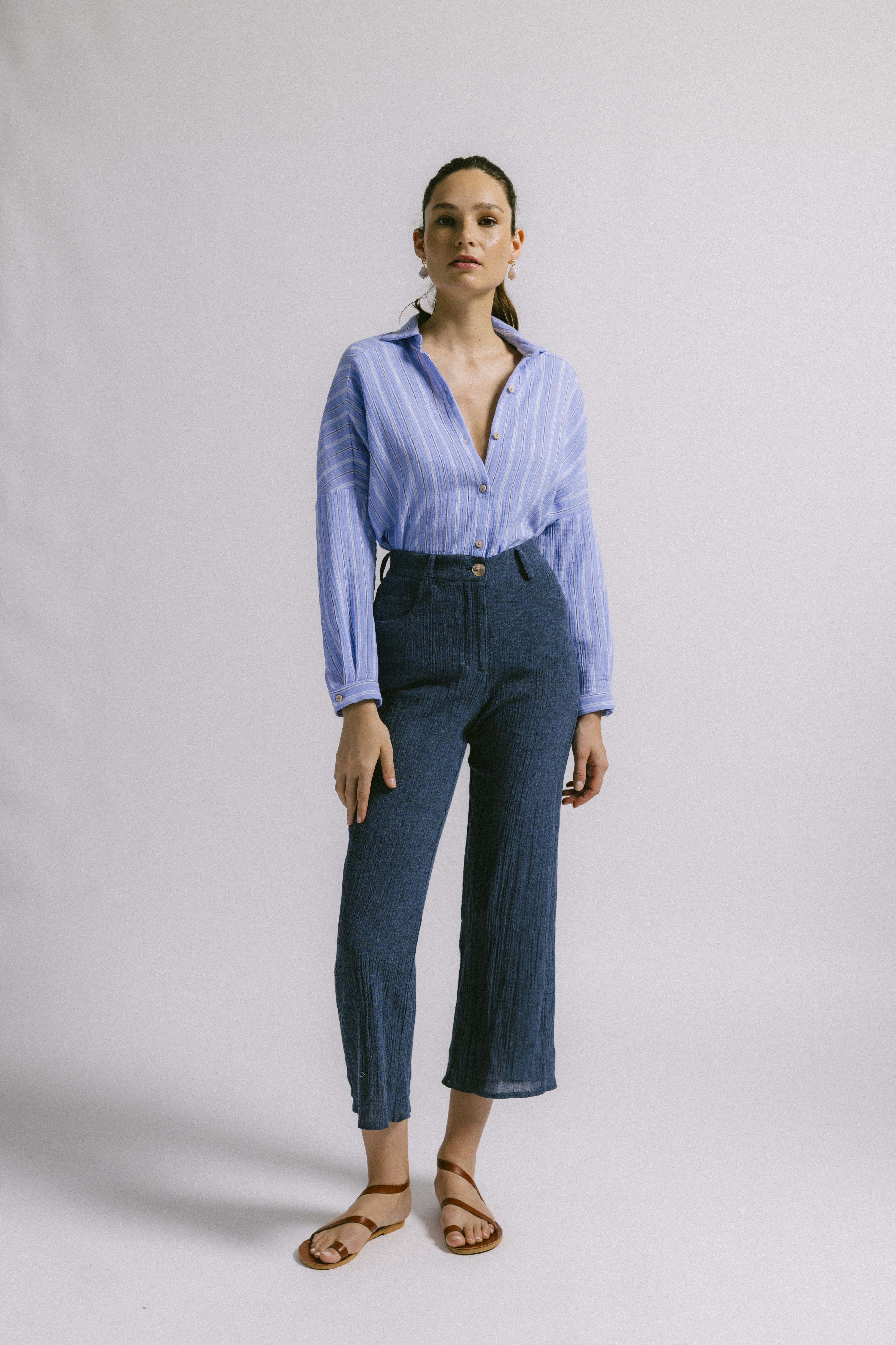 Blusa STAR rayas azul