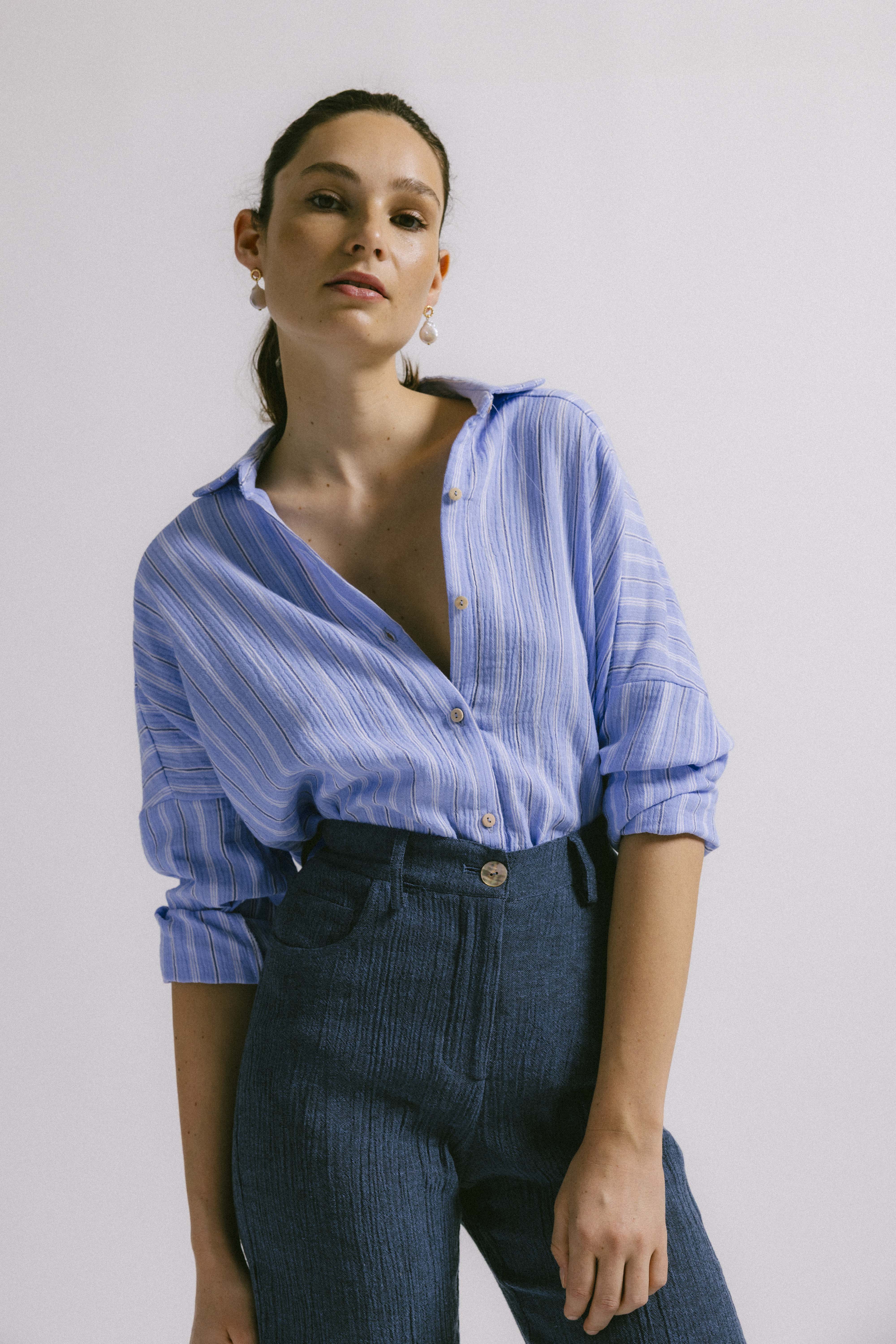 Blusa STAR rayas azul