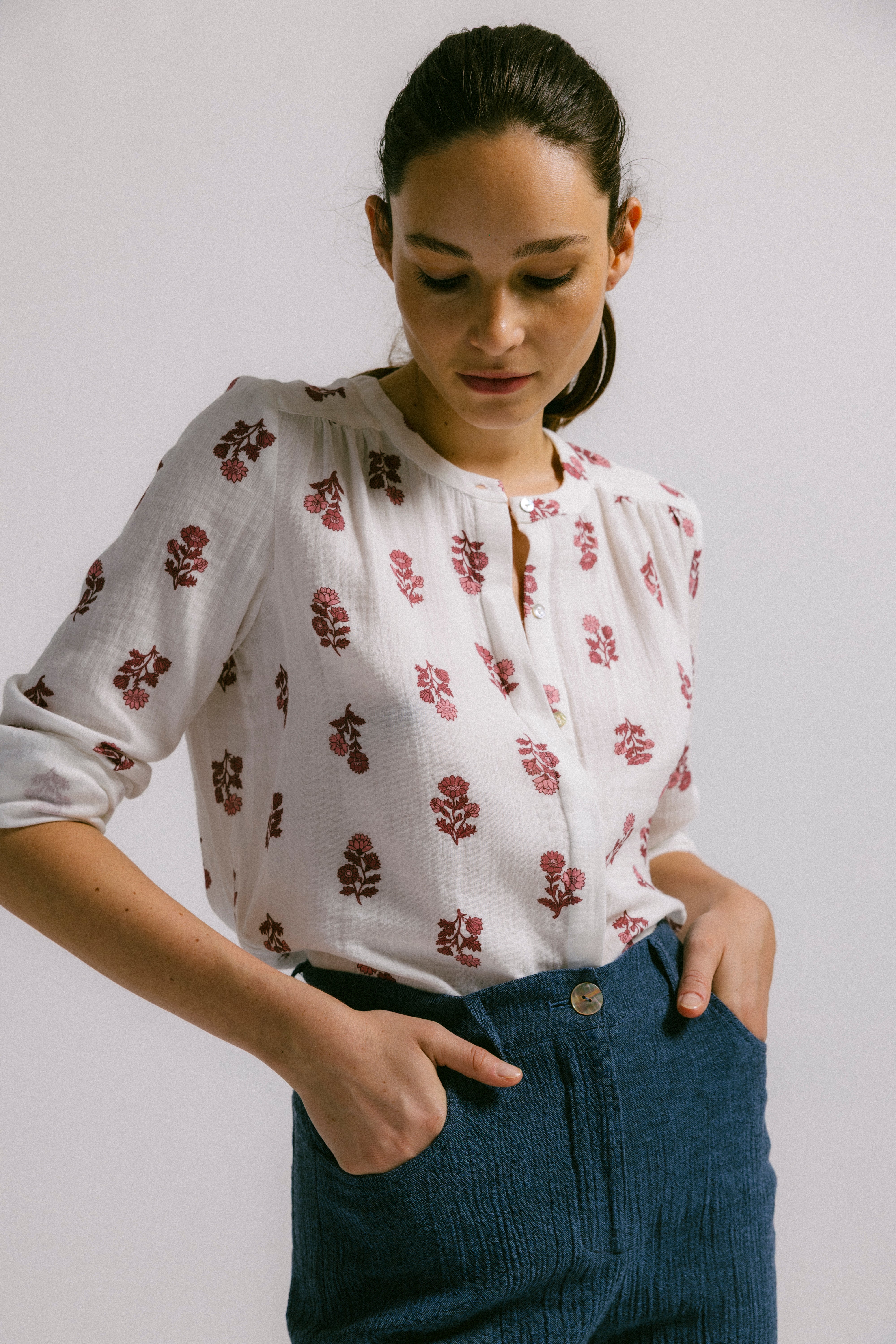 Blusa melbourne block rojo