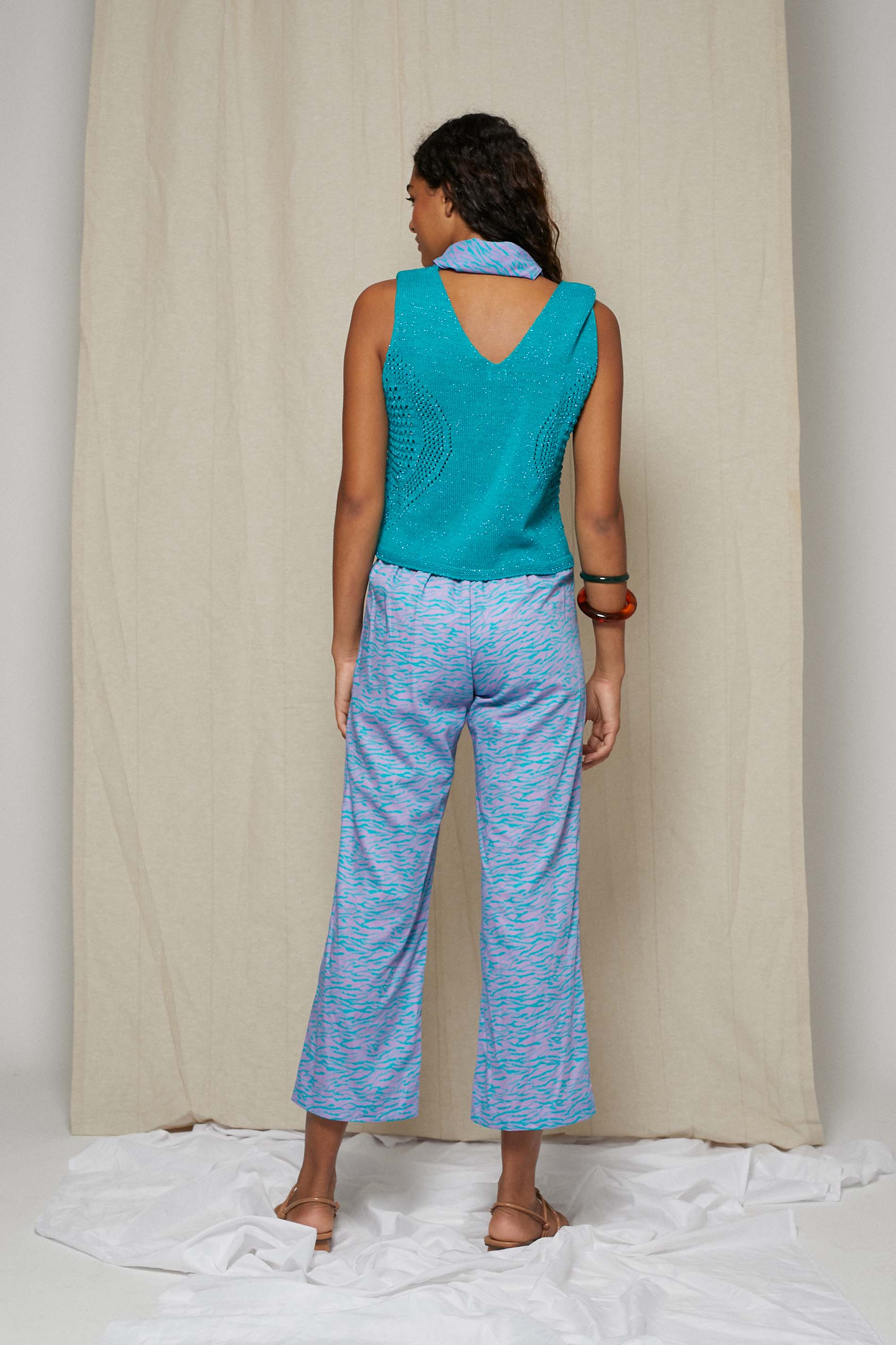 Top punto TURQUESA lurex MILAN