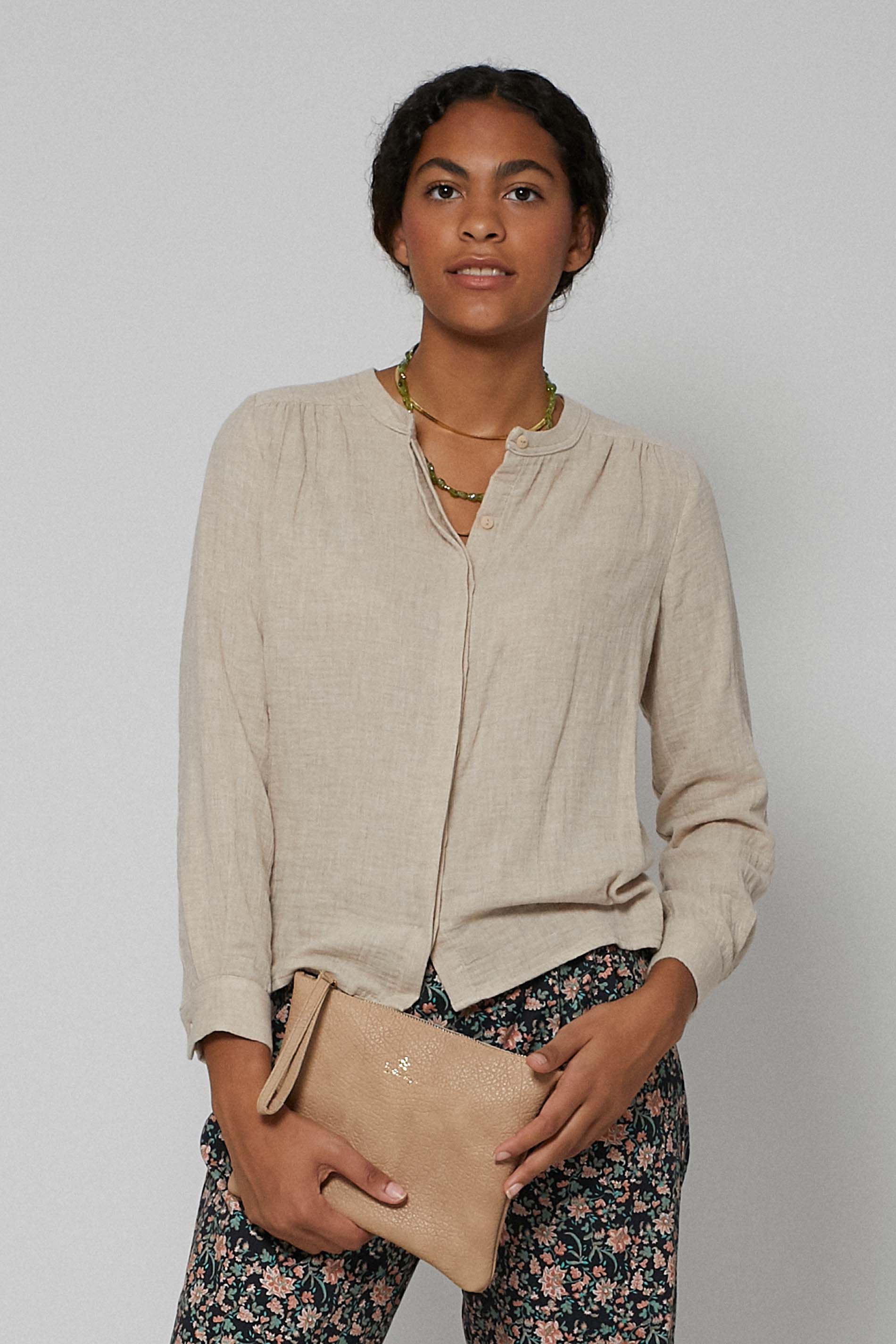 Blusa MELBOURNE ORGANIC Beige melange