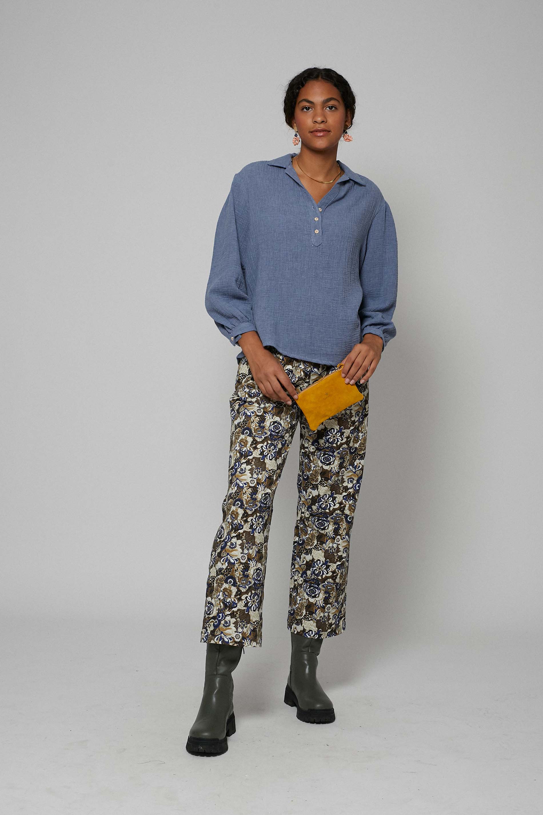 Blusa OTTA organic indigo