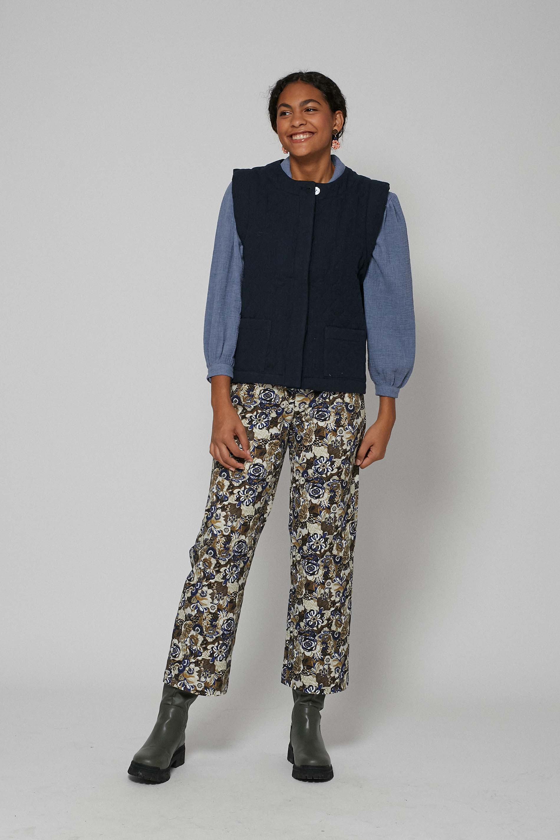 Blusa OTTA organic indigo