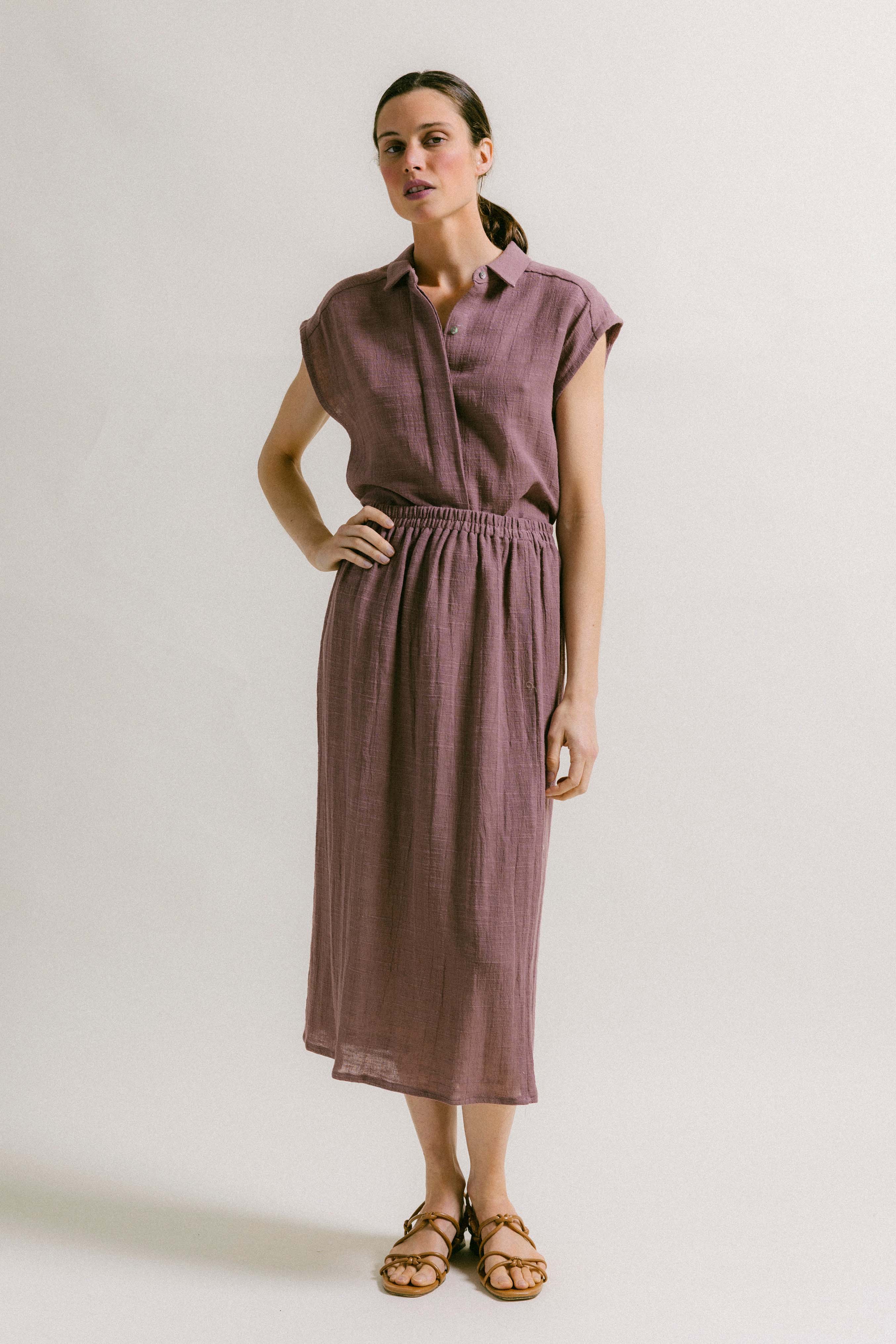 Falda textura TAUPE FLIN