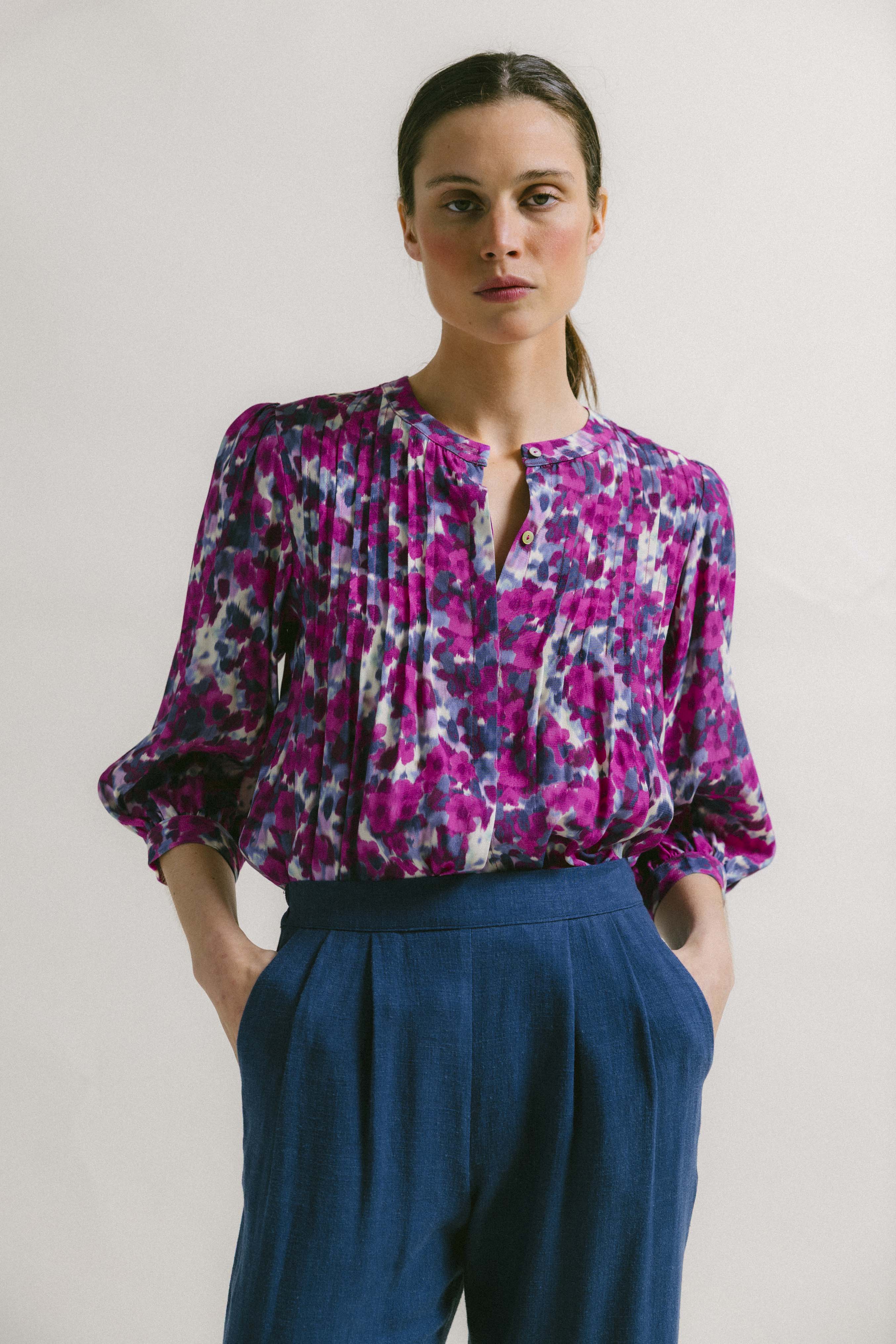 Blusa mancha fucsia ZEA