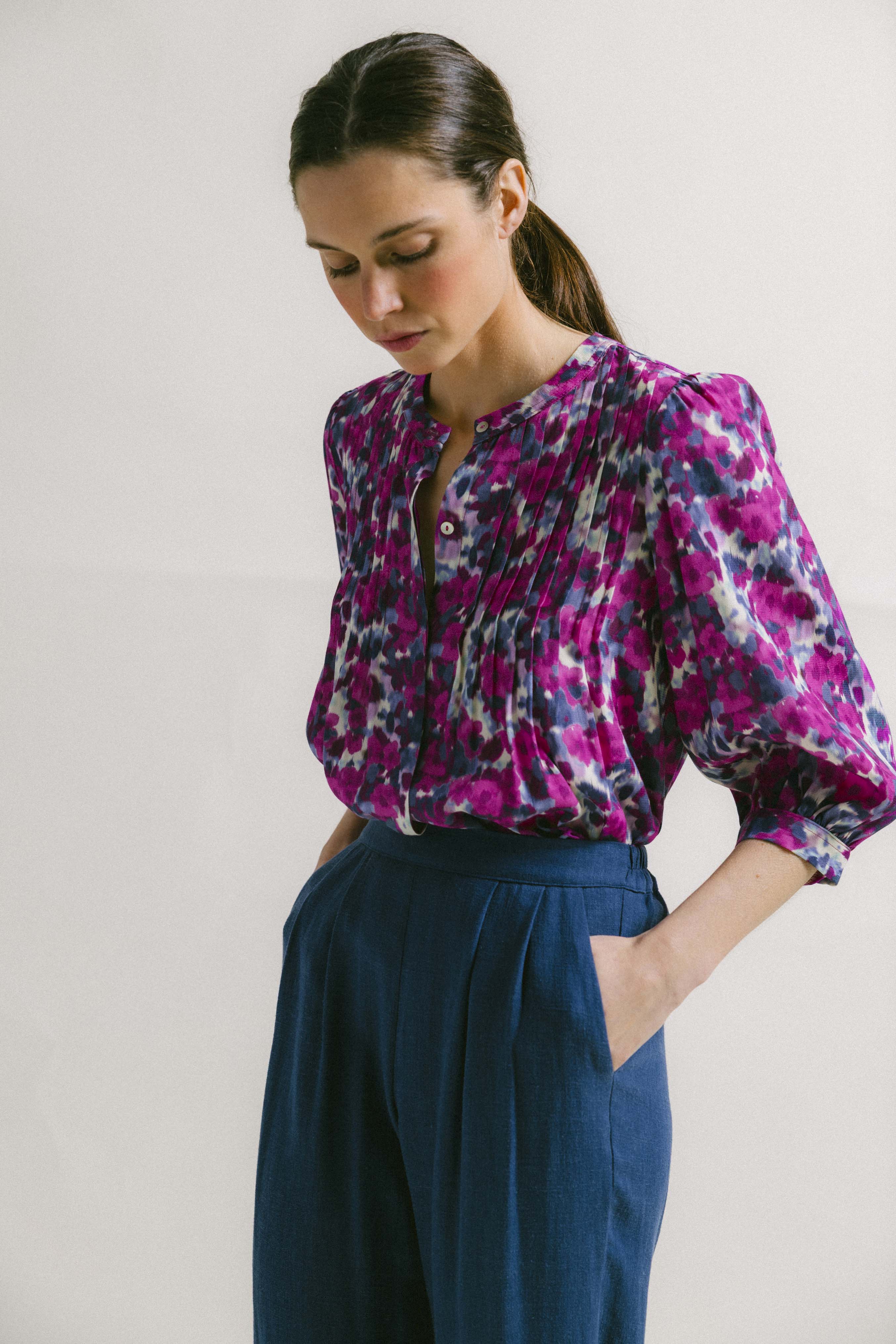 Blusa mancha fucsia ZEA