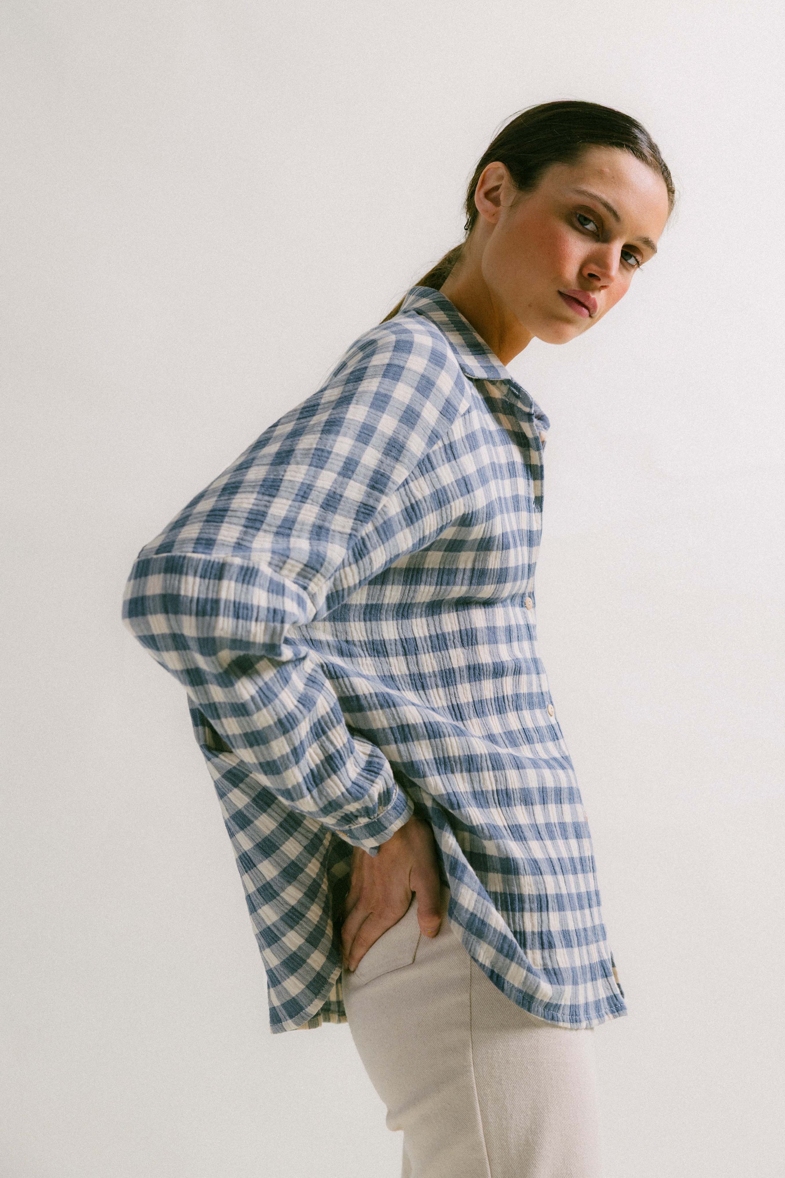 Blusa STAR VICHY AZUL