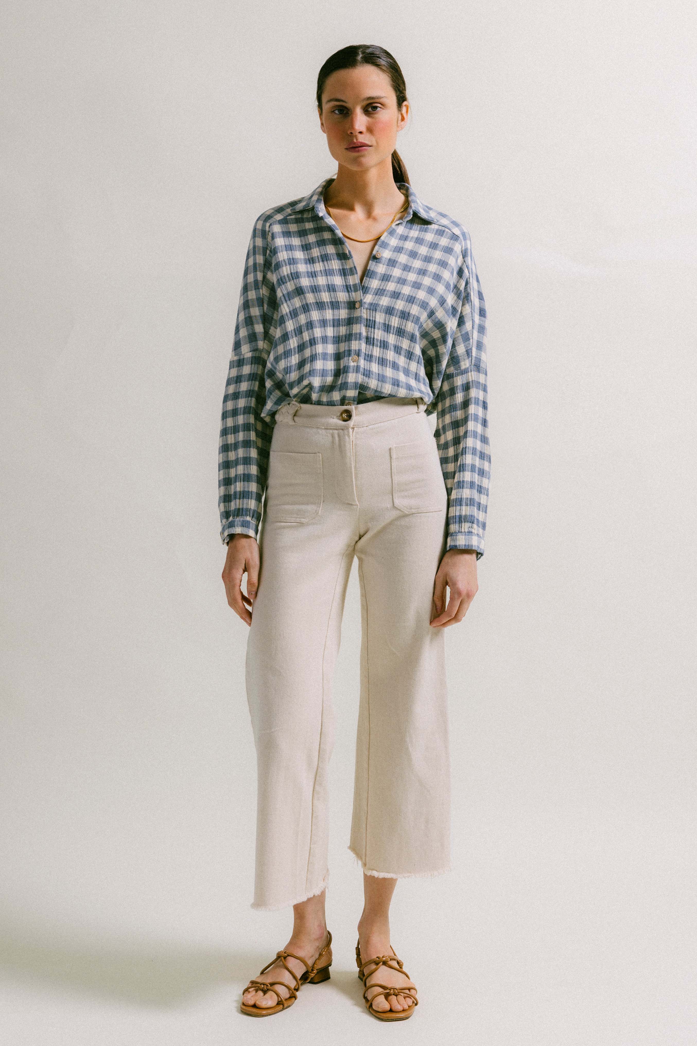 Blusa STAR VICHY AZUL