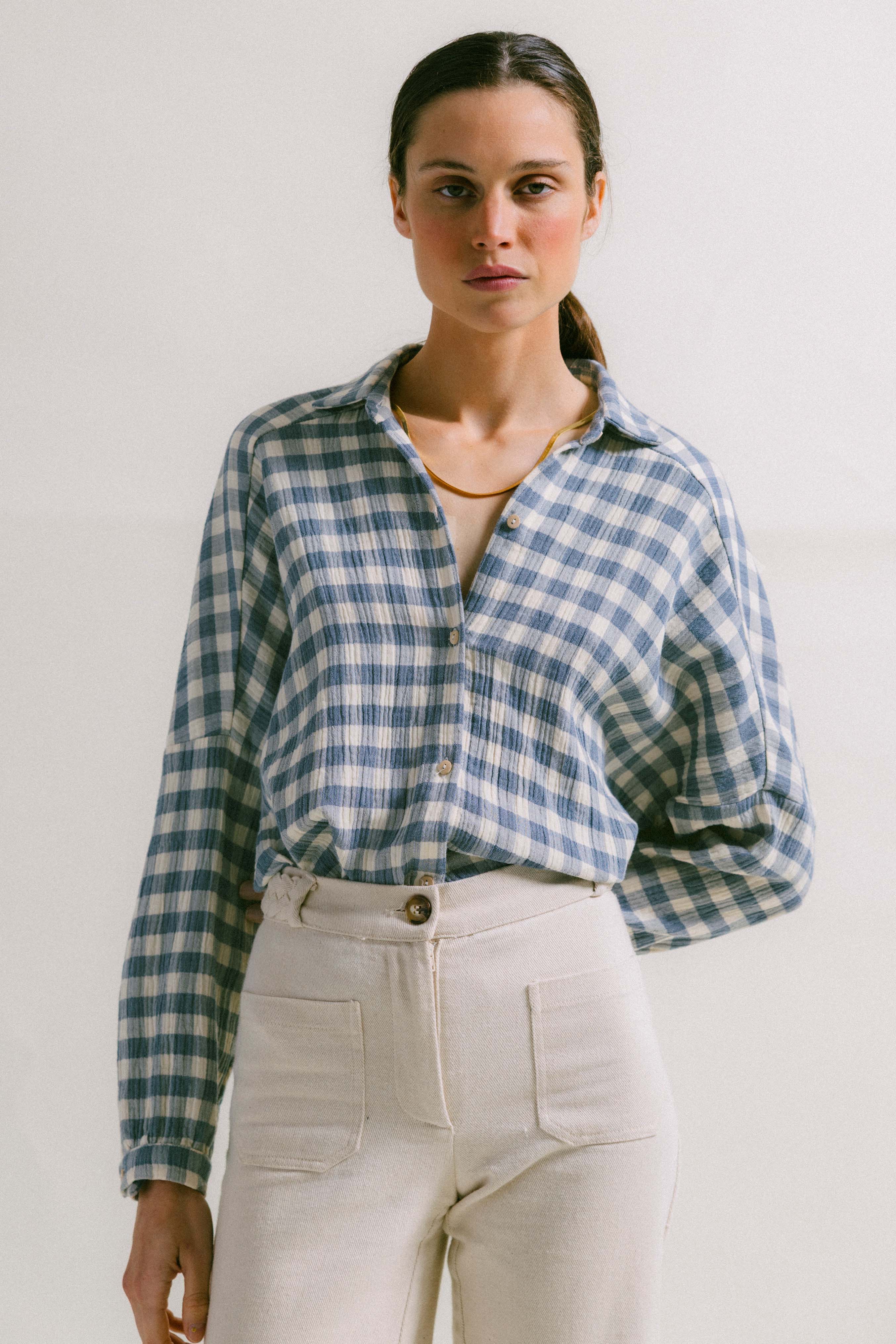 Blusa STAR VICHY AZUL