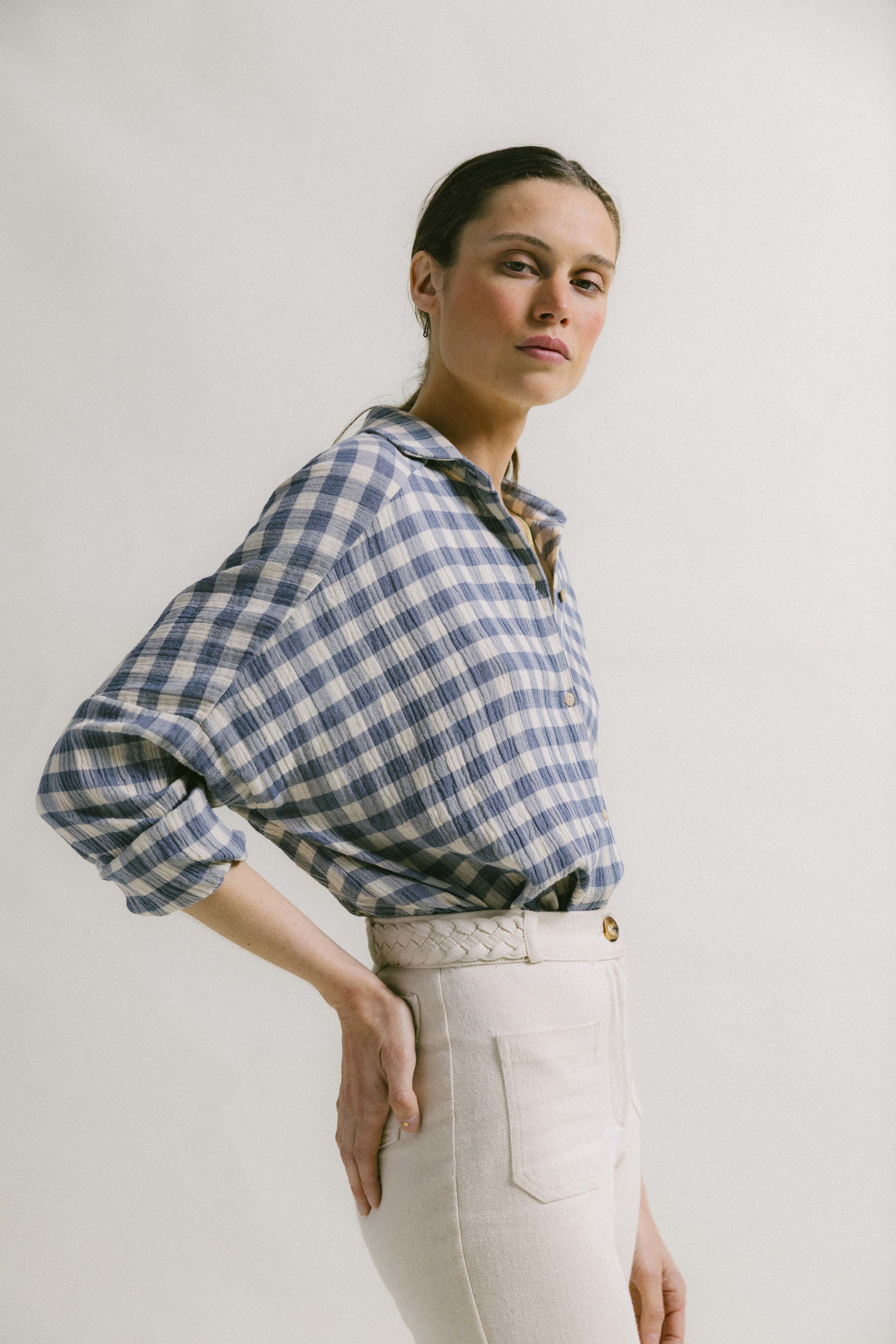 Blusa STAR VICHY AZUL