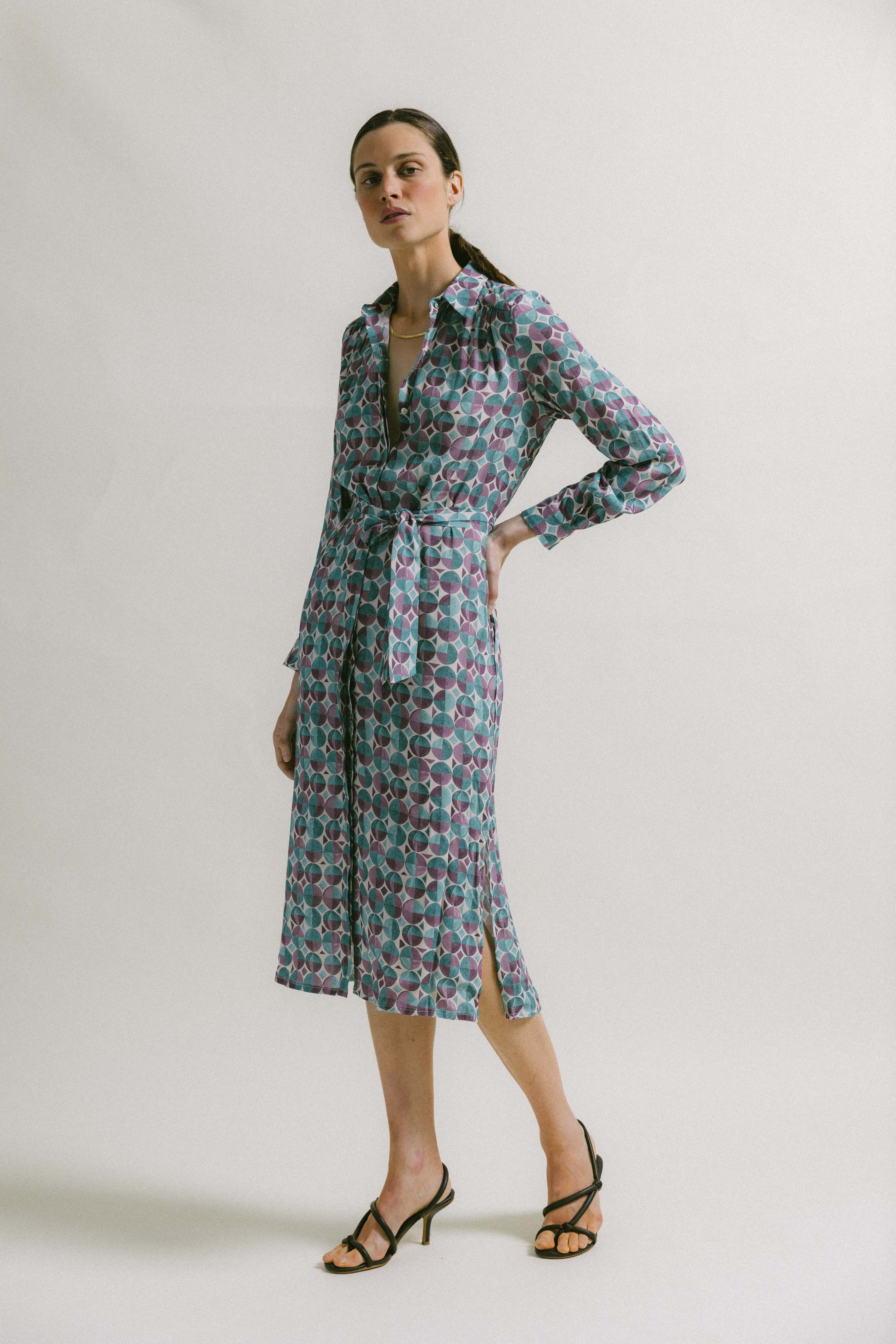 Vestido camisero GEOMÉTRCIO CAPIRA