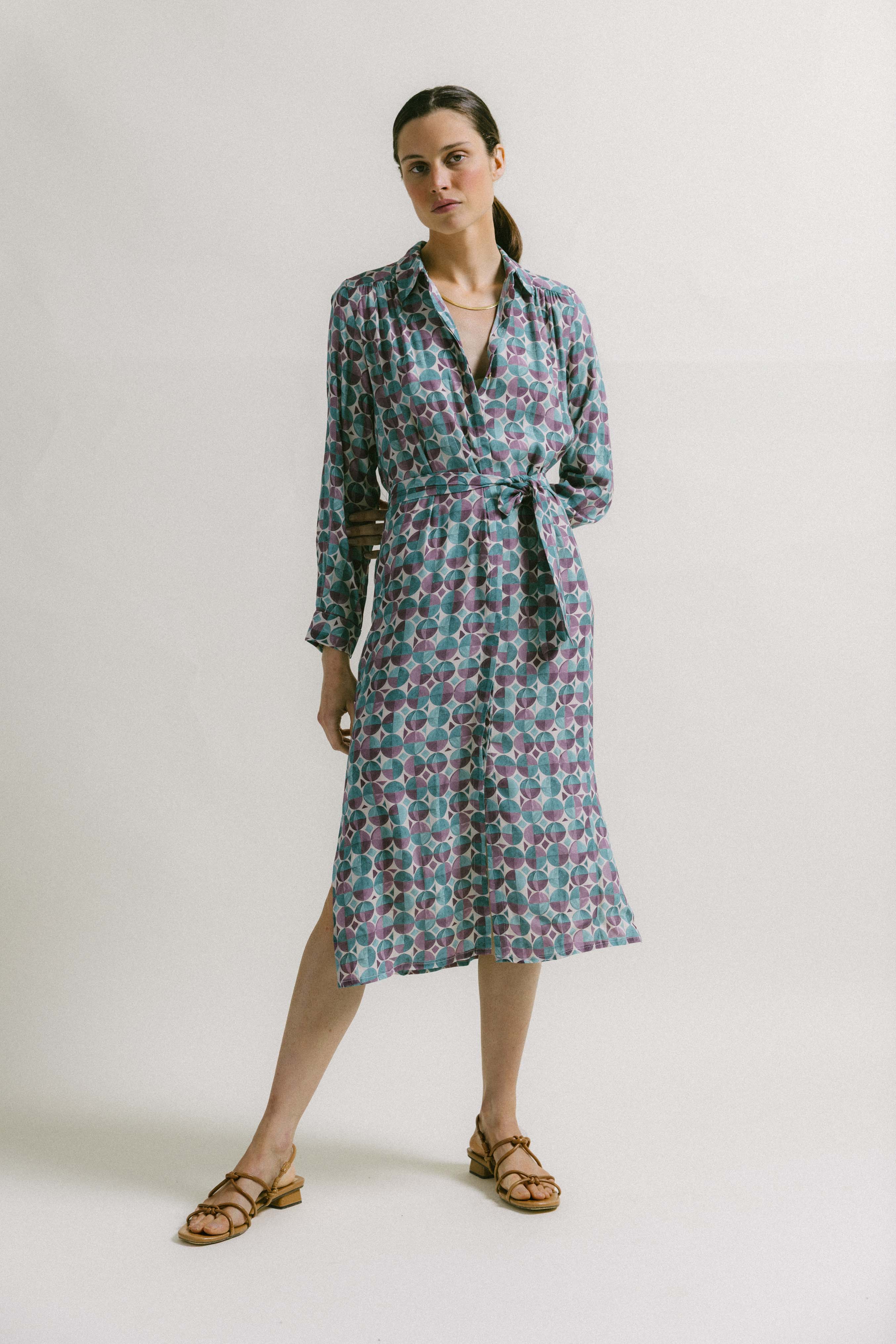 Vestido camisero GEOMÉTRCIO CAPIRA