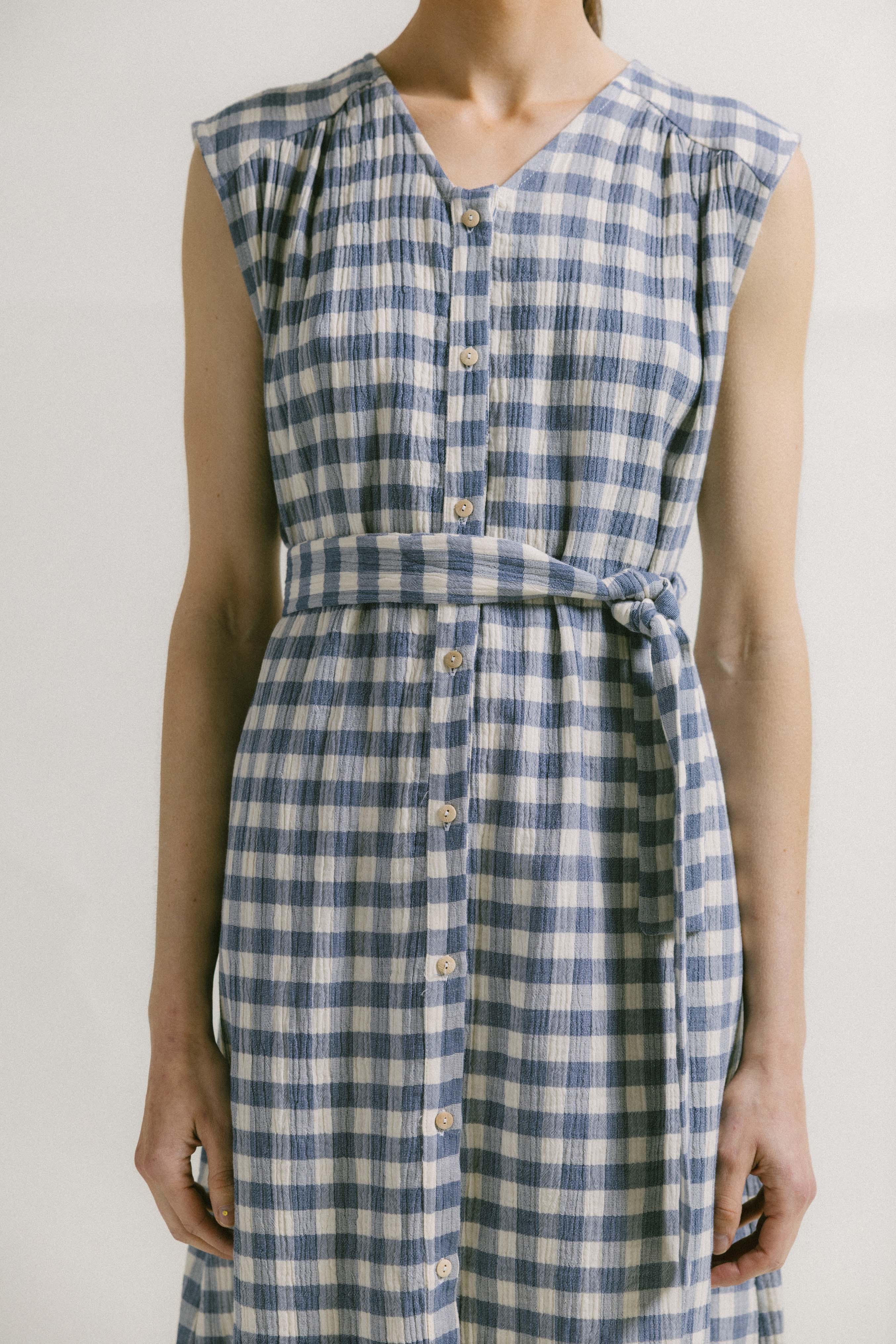 Vestido VICHY AZUL OLIMPIA