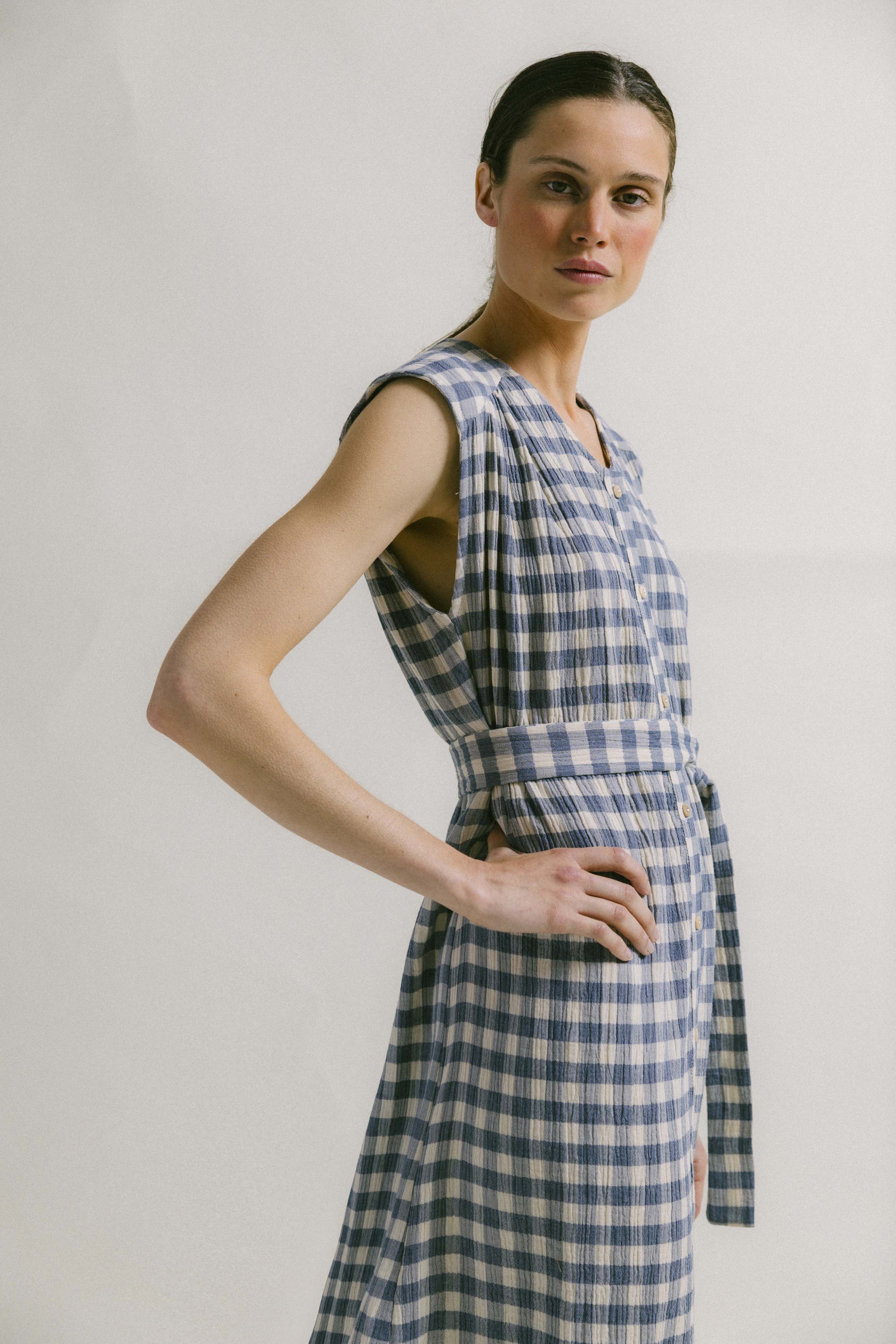 Vestido VICHY AZUL OLIMPIA