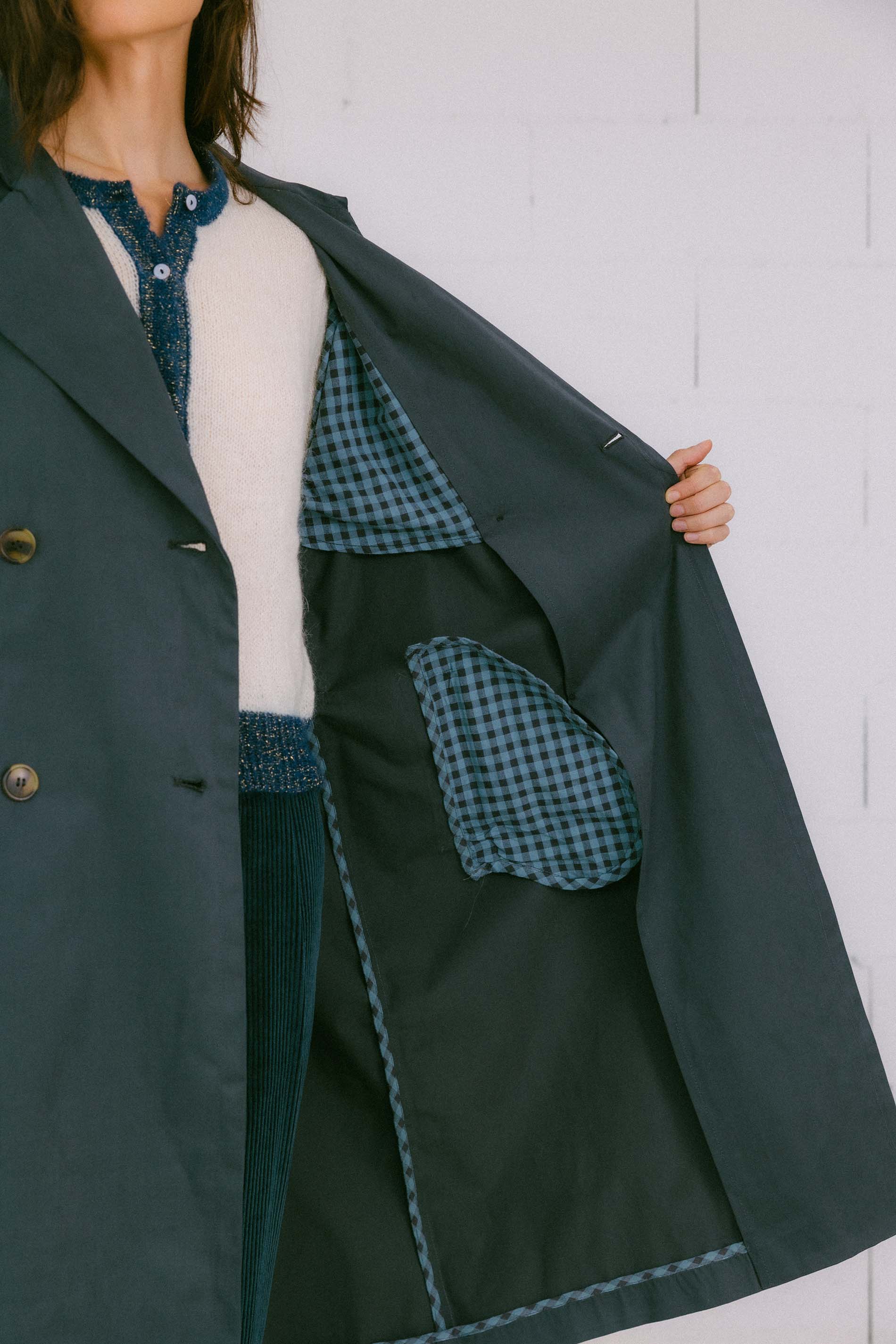 GABARDINA COP AZUL PETRÓLEO