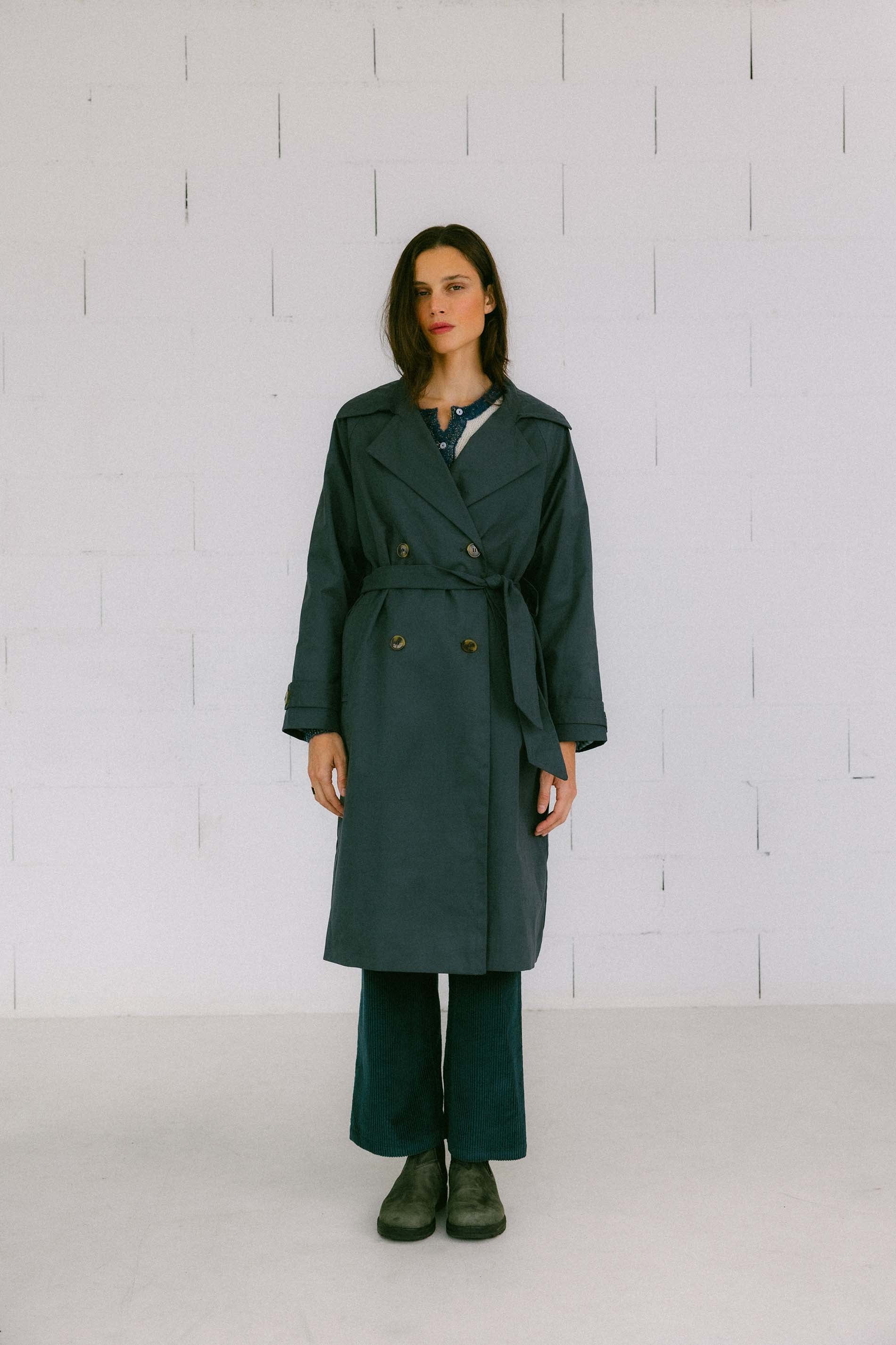 GABARDINA COP AZUL PETRÓLEO