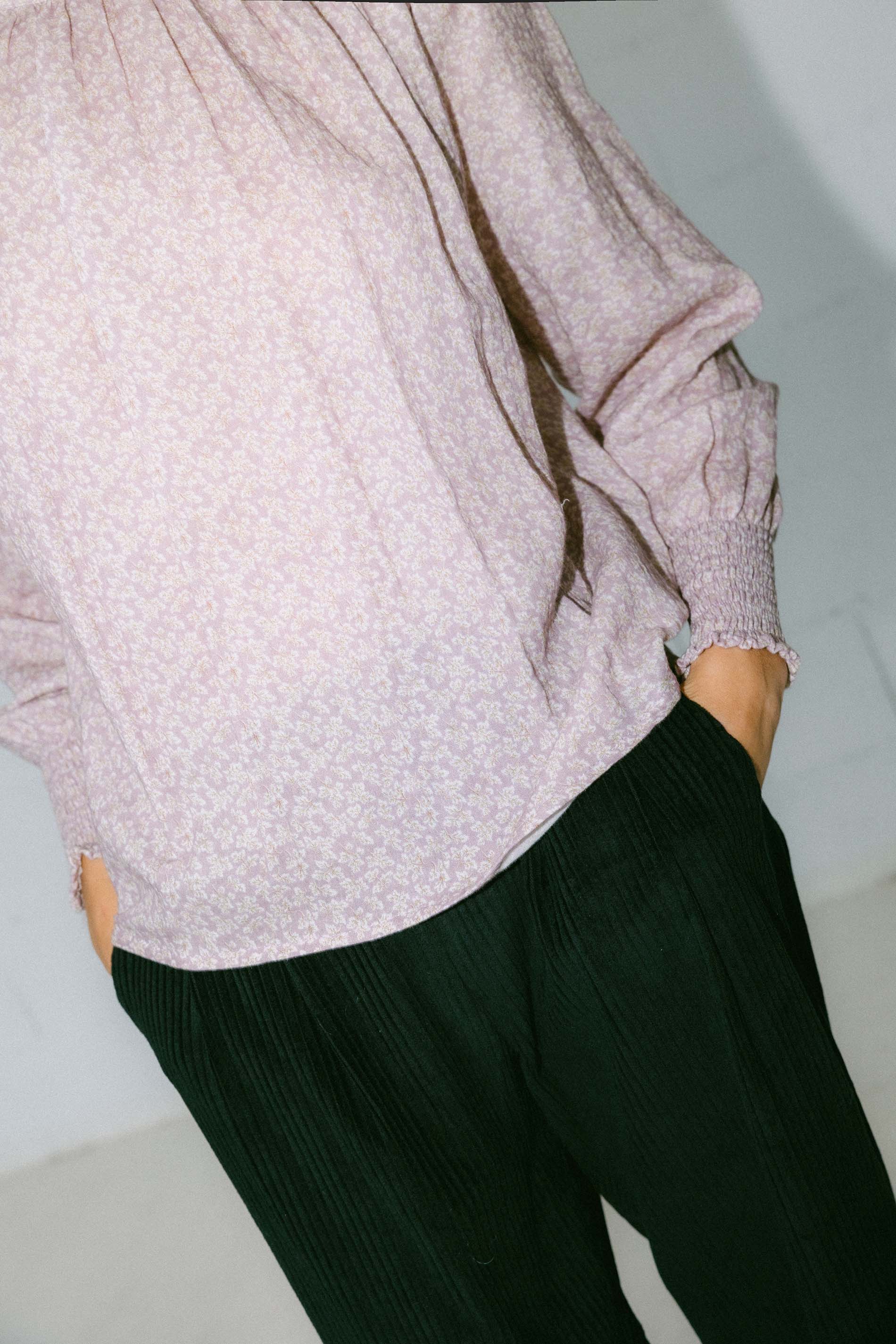 Blusa ORGANIC MALVA goma puño HALDEN