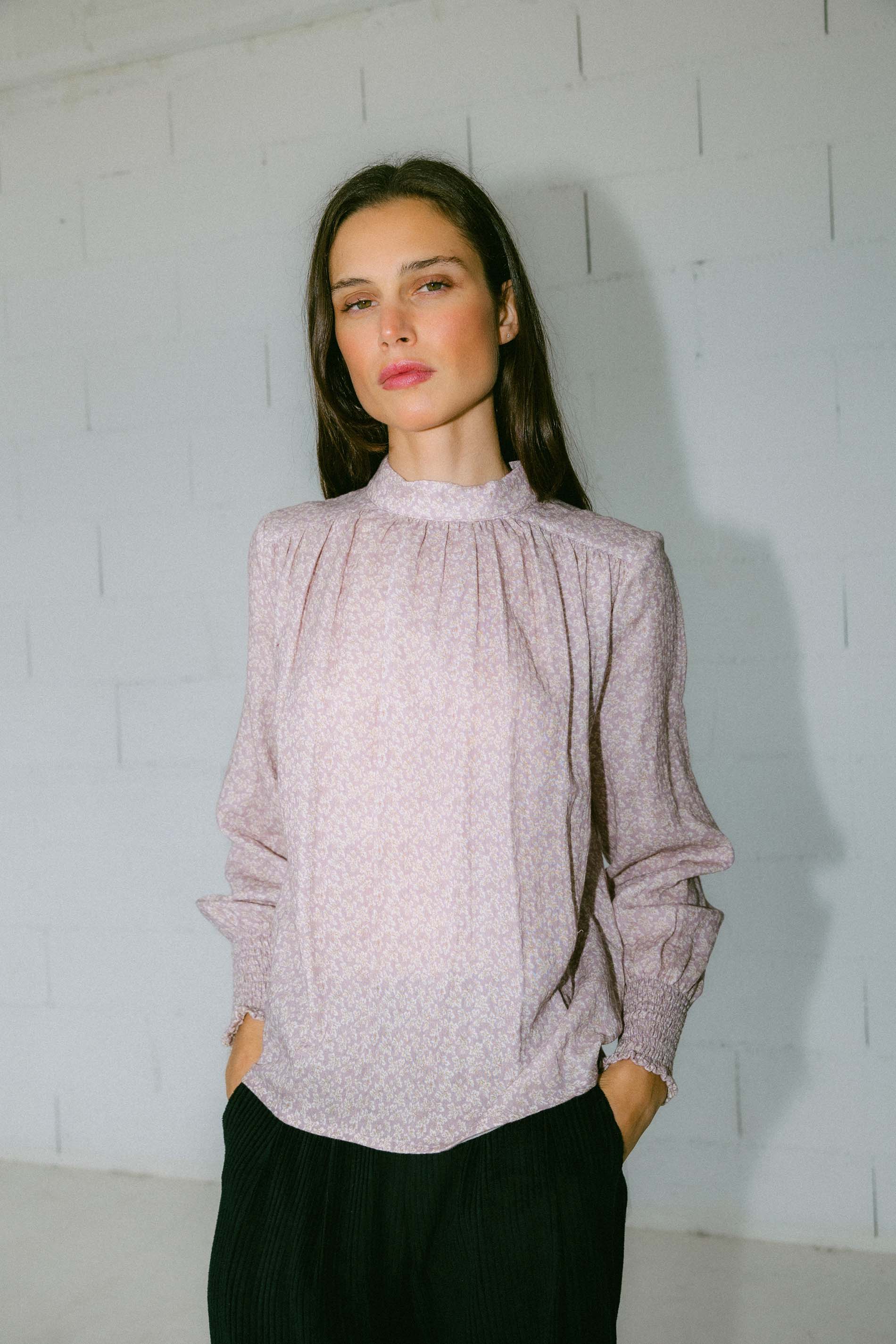 Blusa ORGANIC MALVA goma puño HALDEN