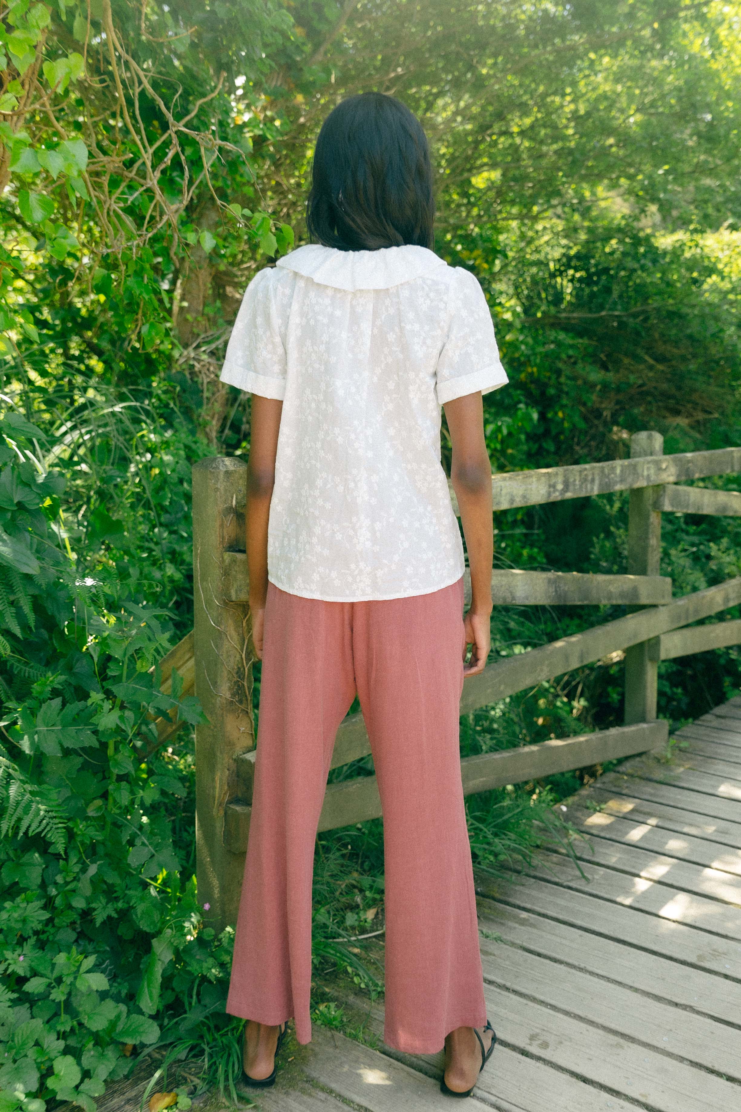 Blusa voile bordado LAVANDA