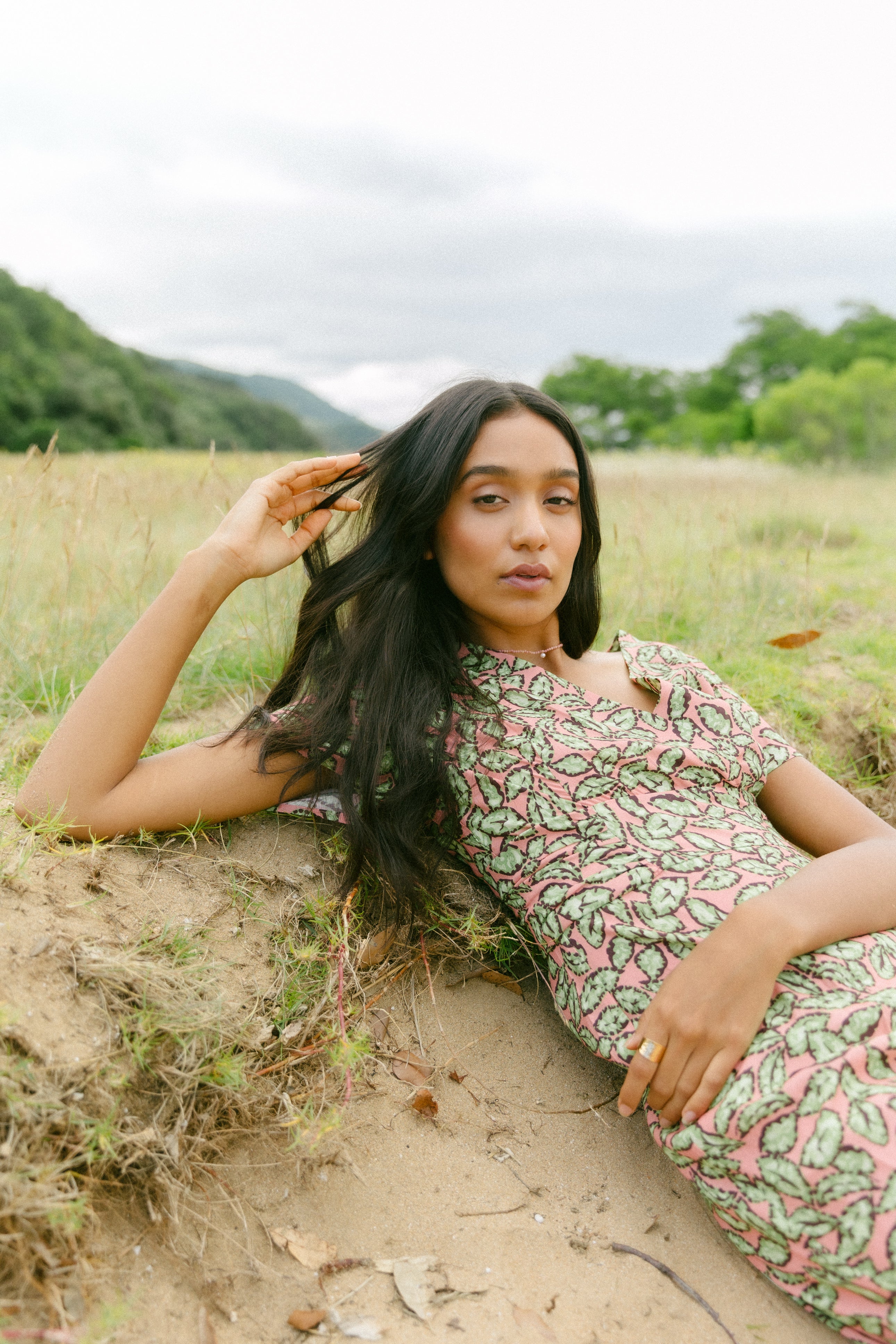 Vestido hojas print COLON
