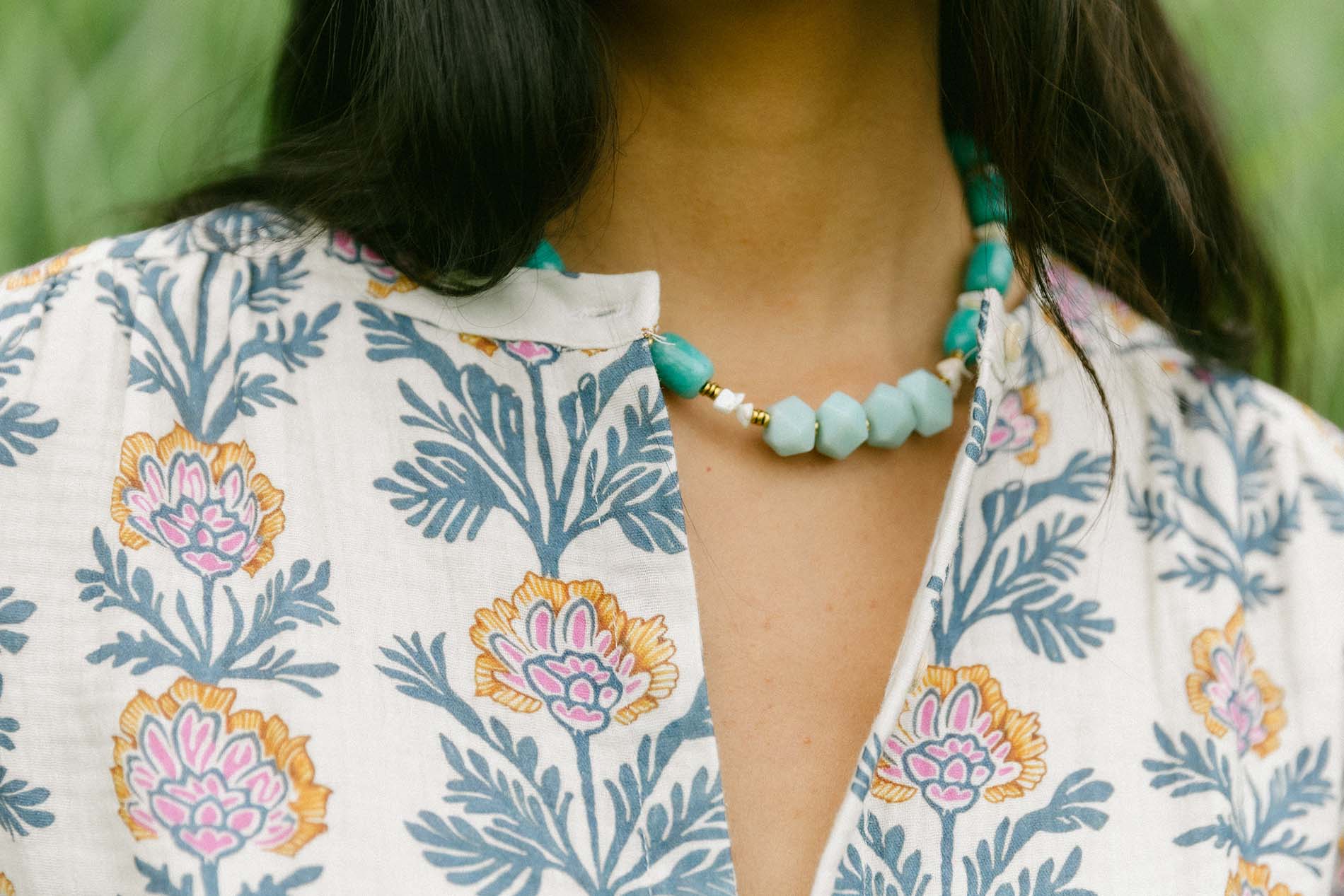 collier FAULT bleu