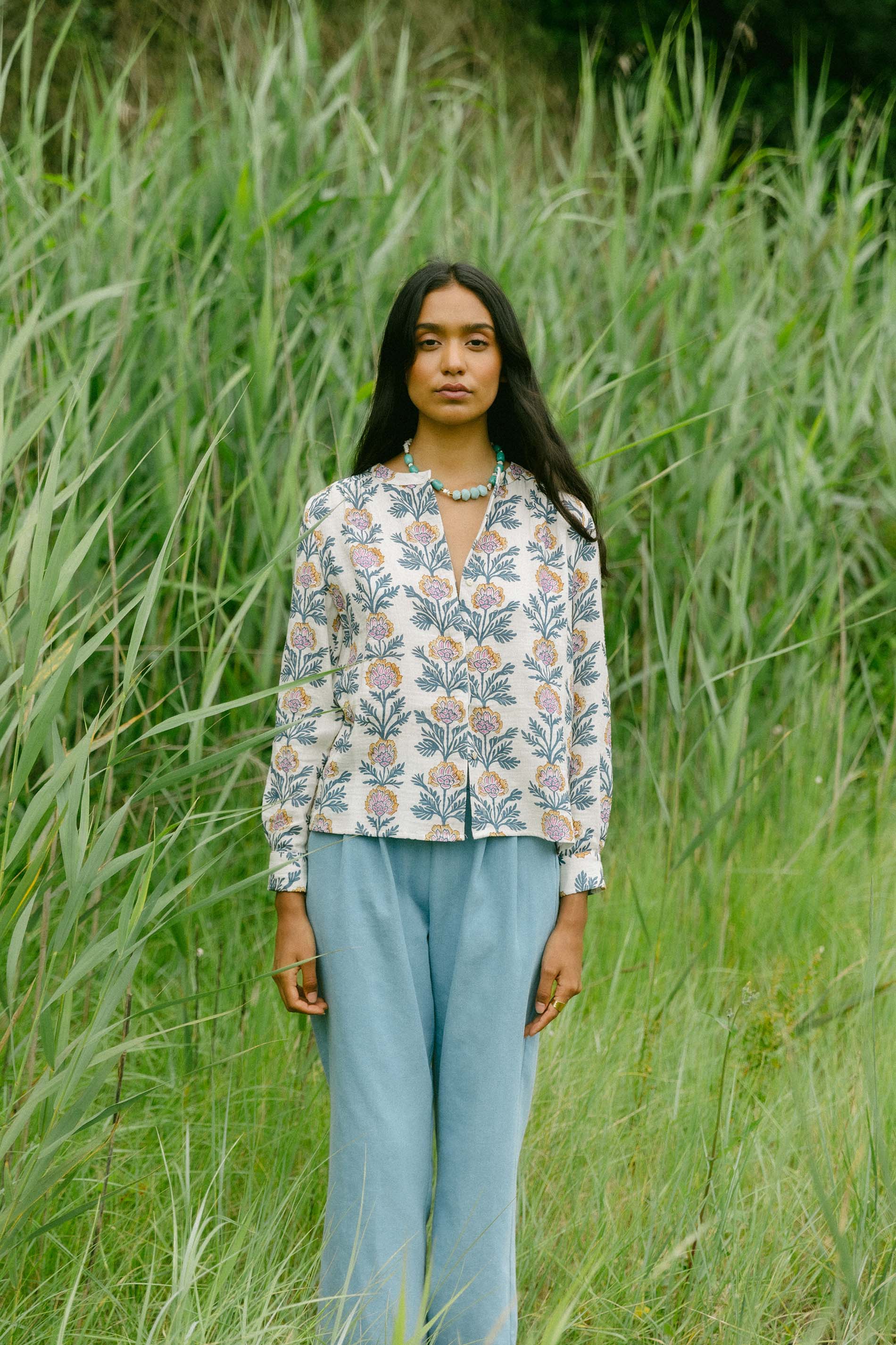 Blusa melbourne block print