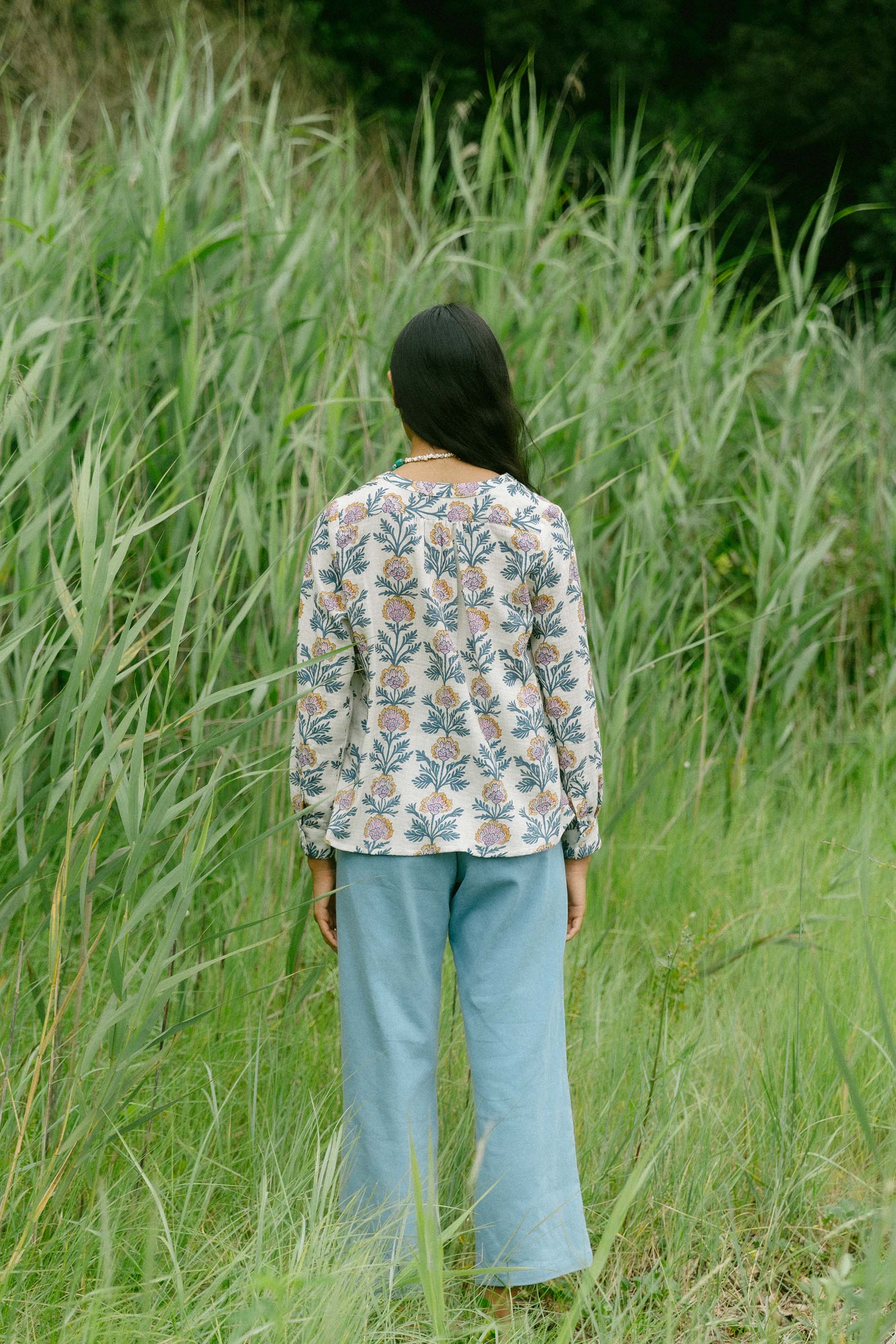 Blusa melbourne block print