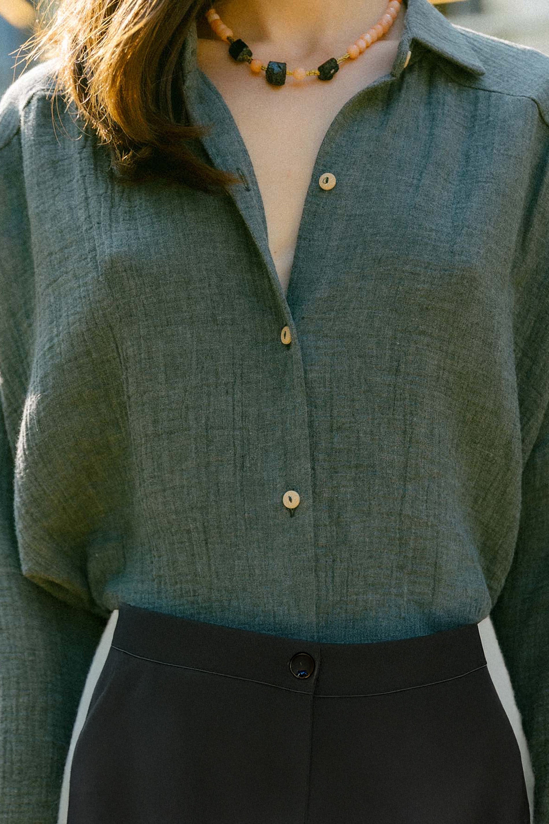 Blusa algodón orgánico STAR gris