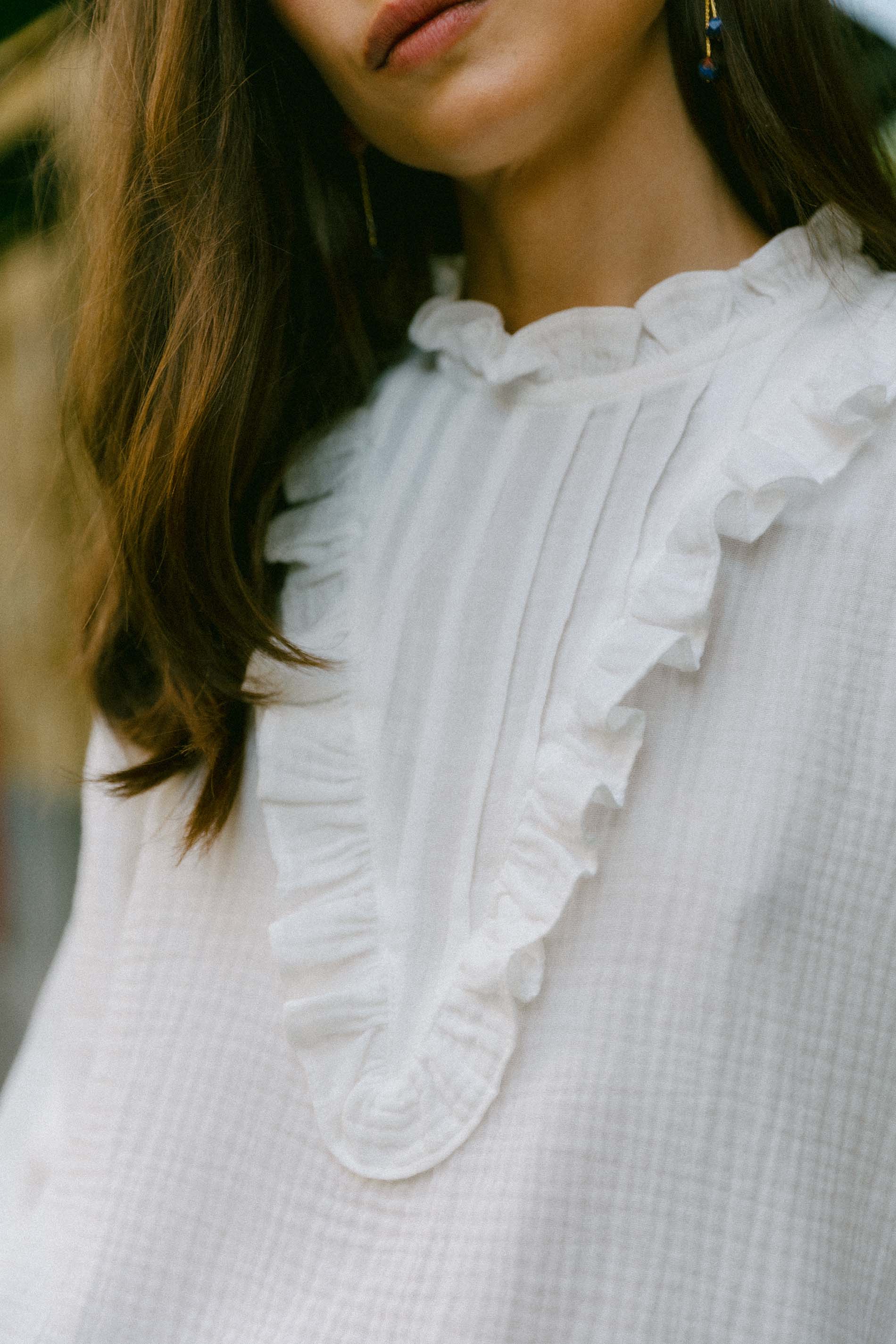 Blusa algodón orgánico blanca SILKEN