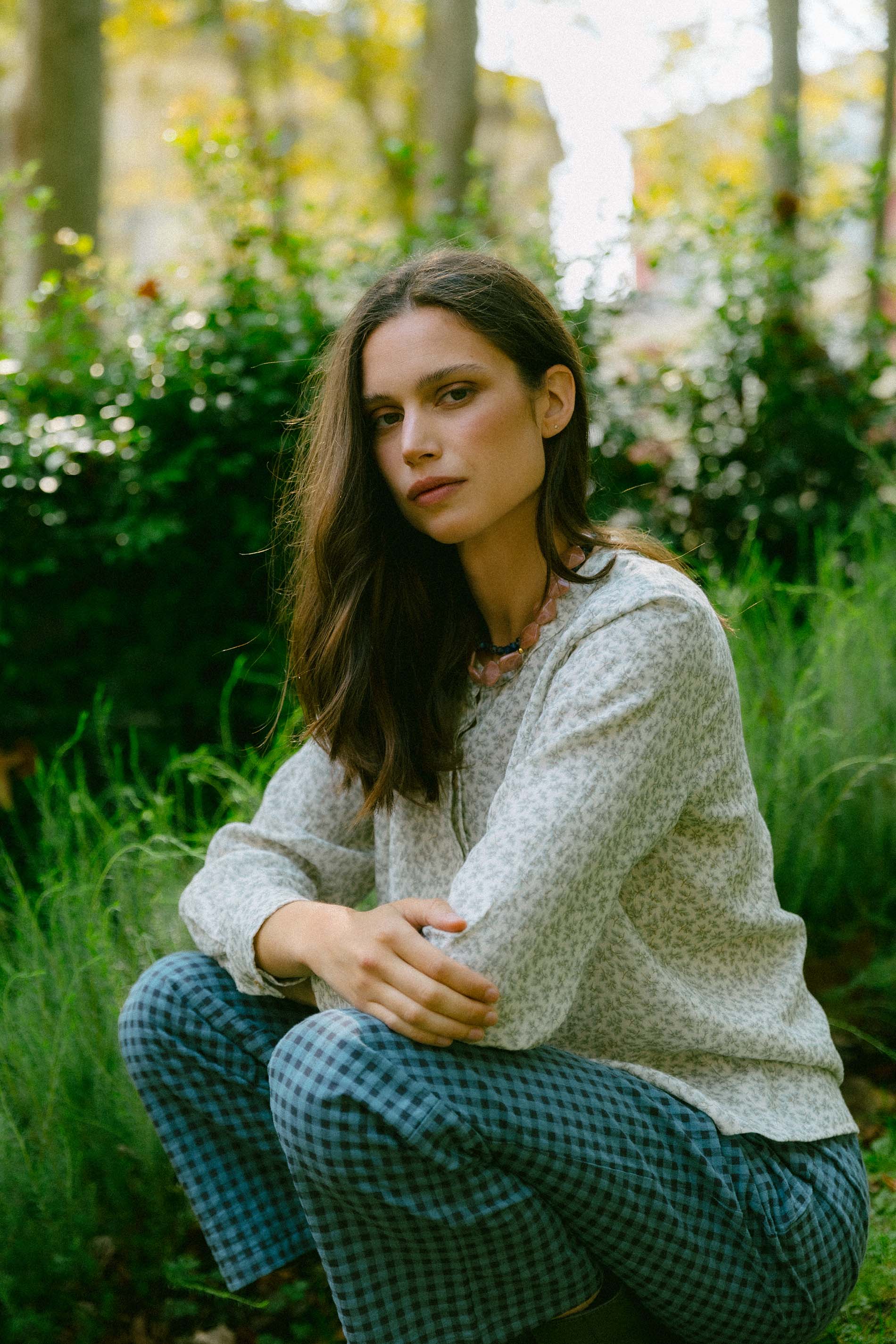 Blusa MELBOURNE algodón orgánico flor