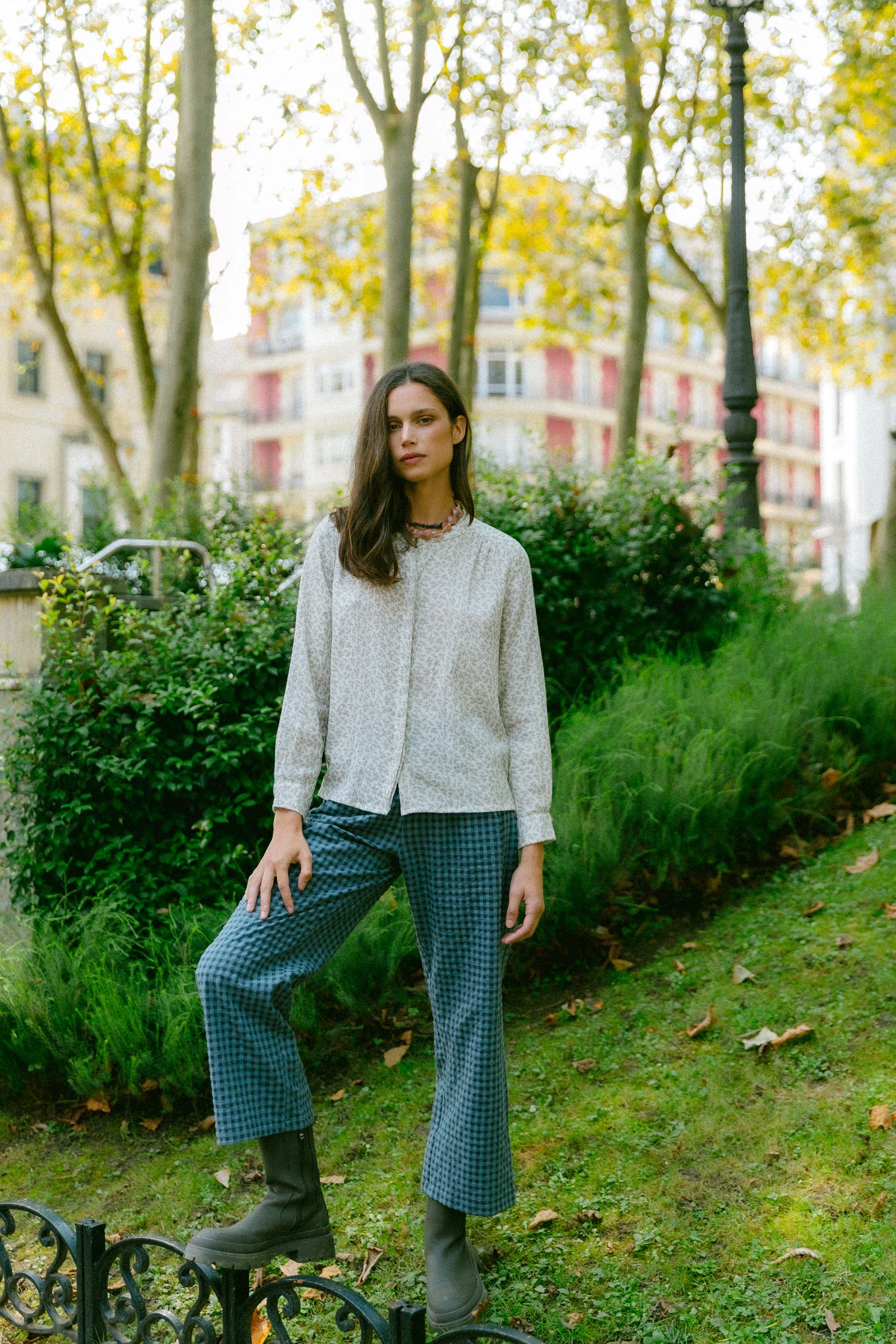 Blusa MELBOURNE algodón orgánico flor