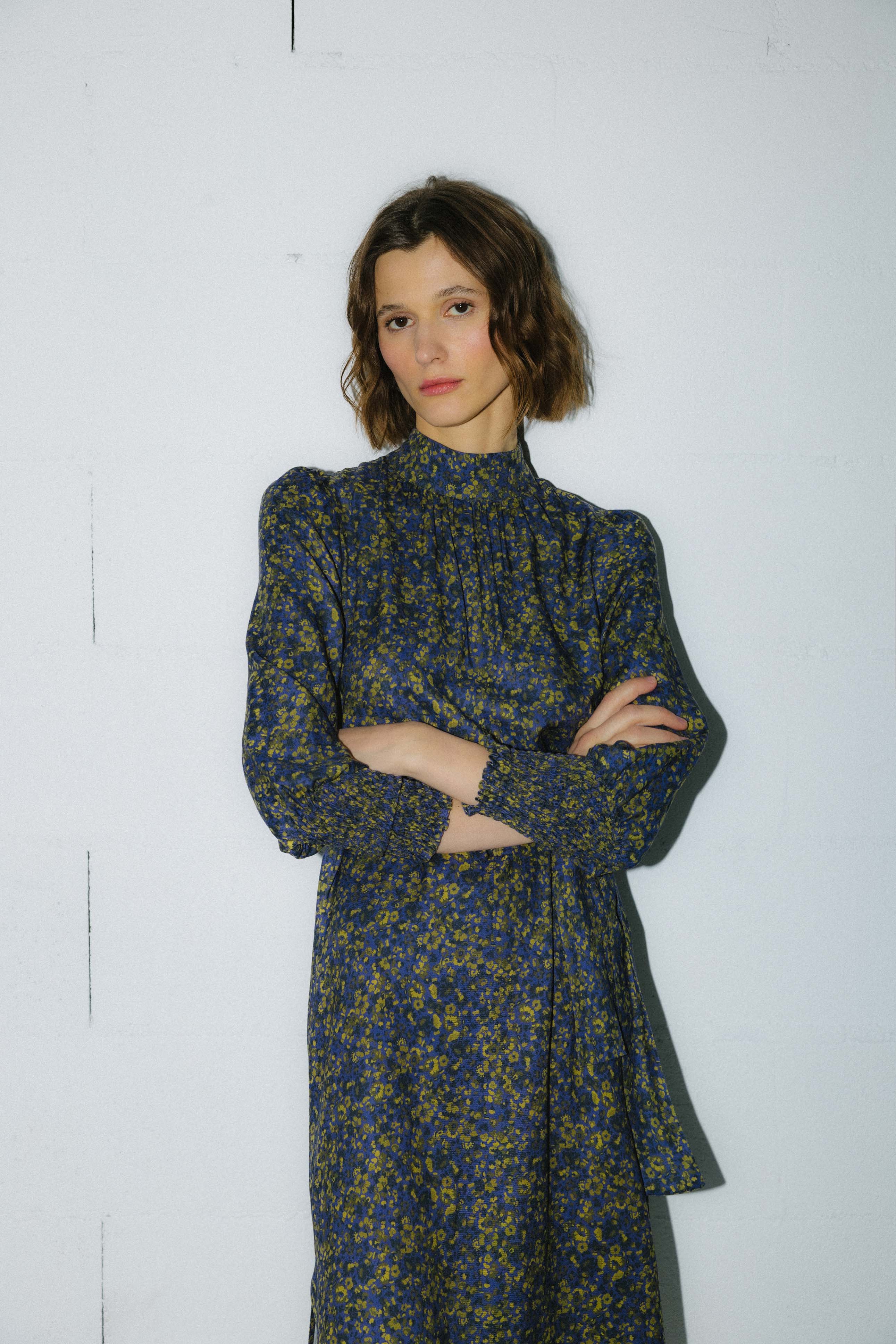 Vestido manga larga mini flower KOGUE