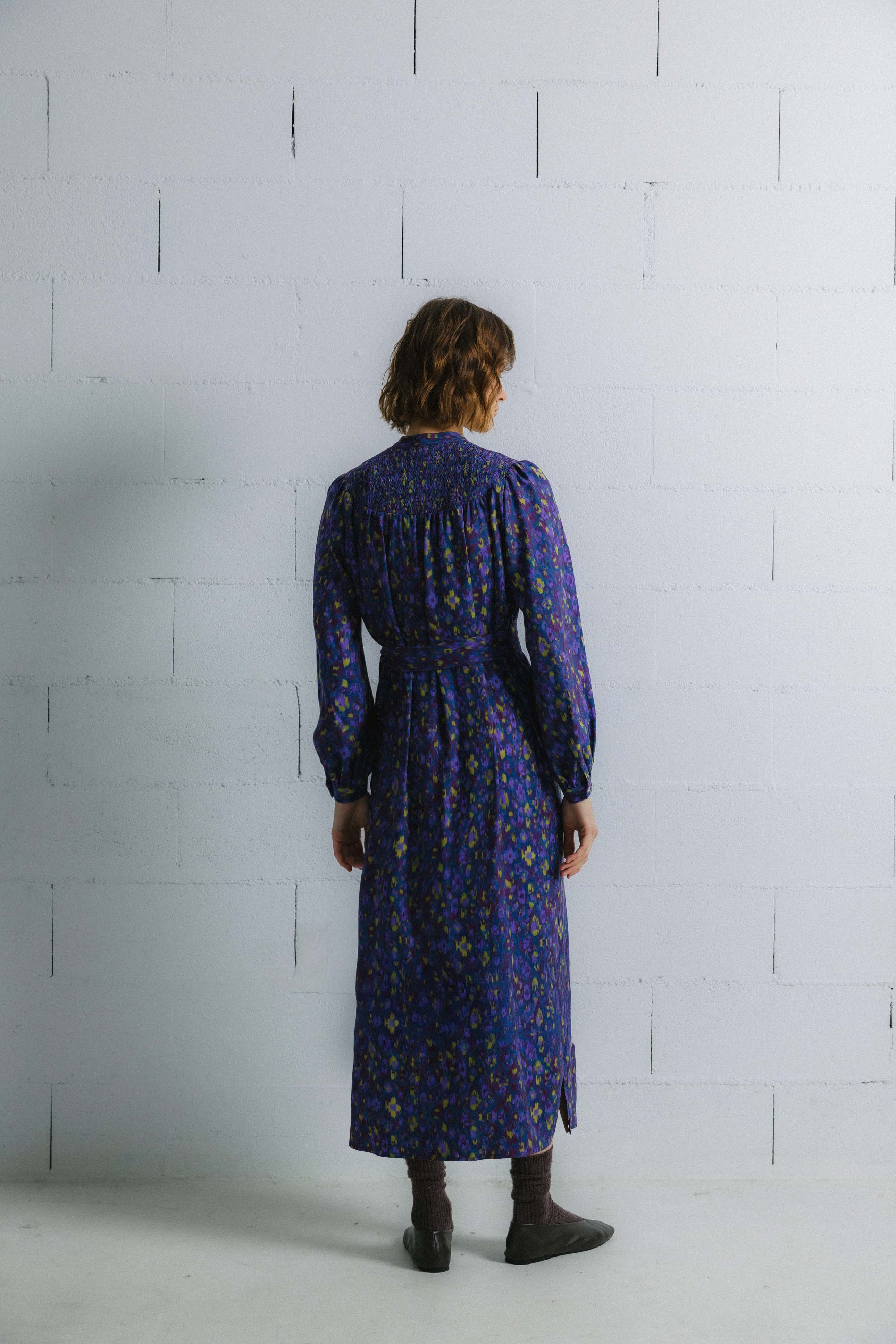 Vestido manga larga cielo print FARO