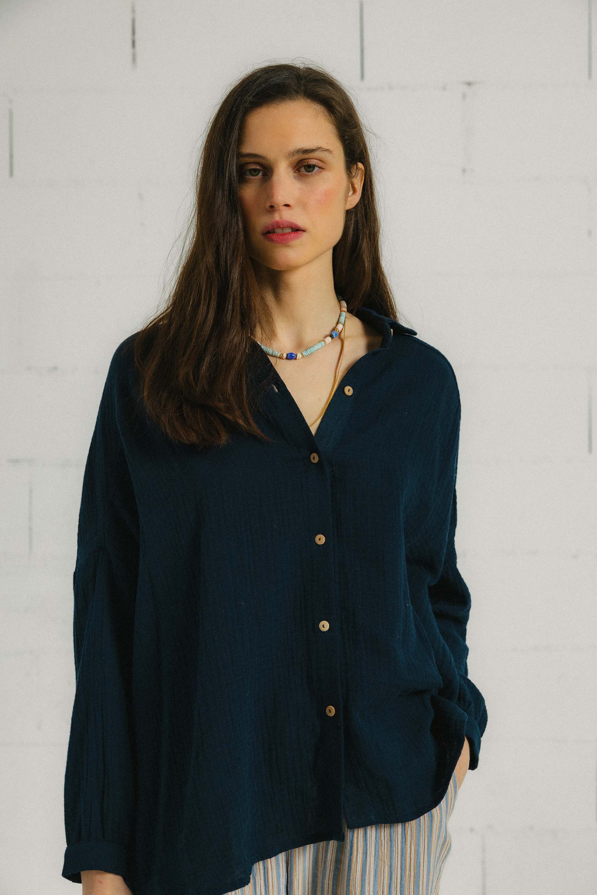 collier FAULT bleu
