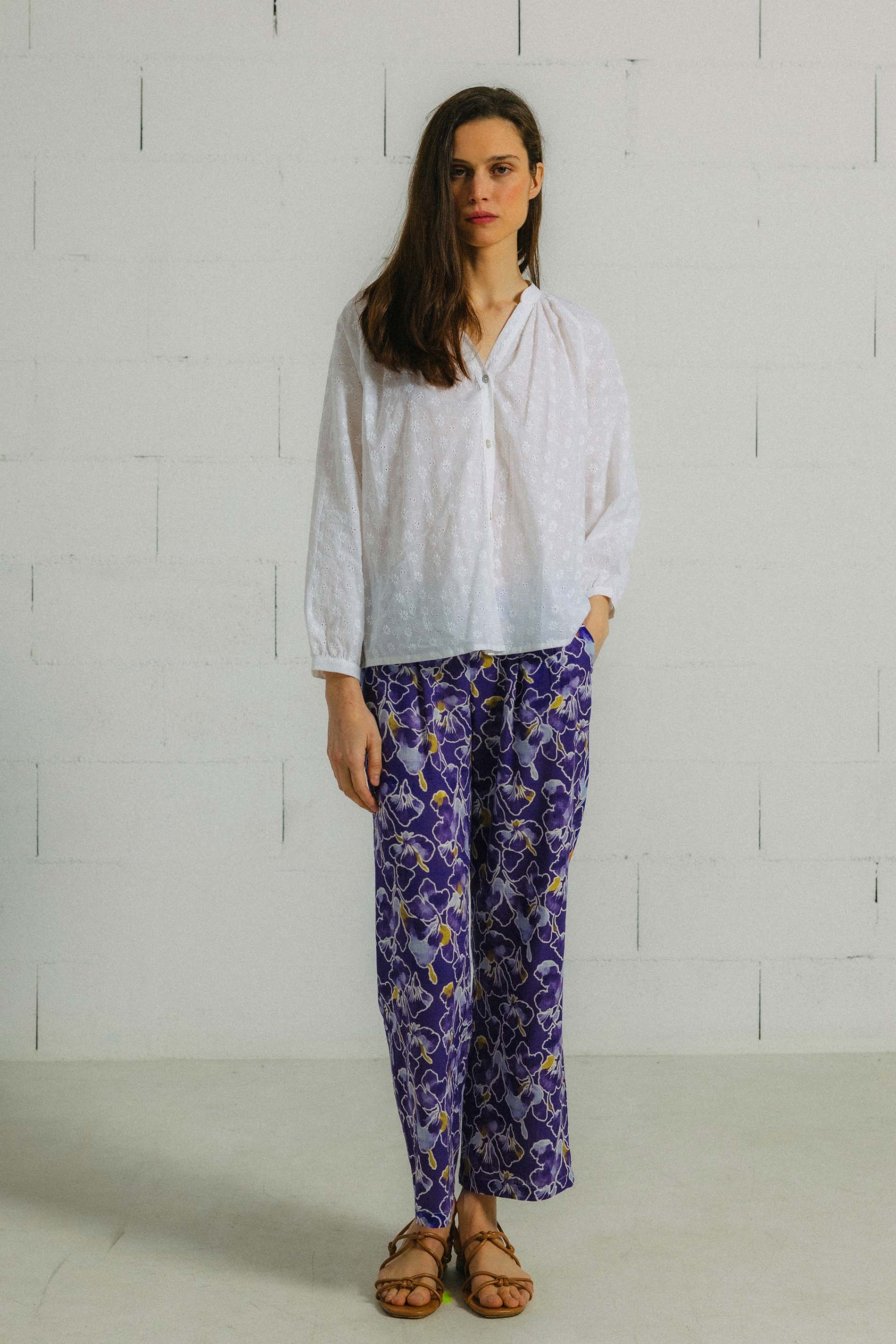 Blusa voile bordado BLANCA OCA