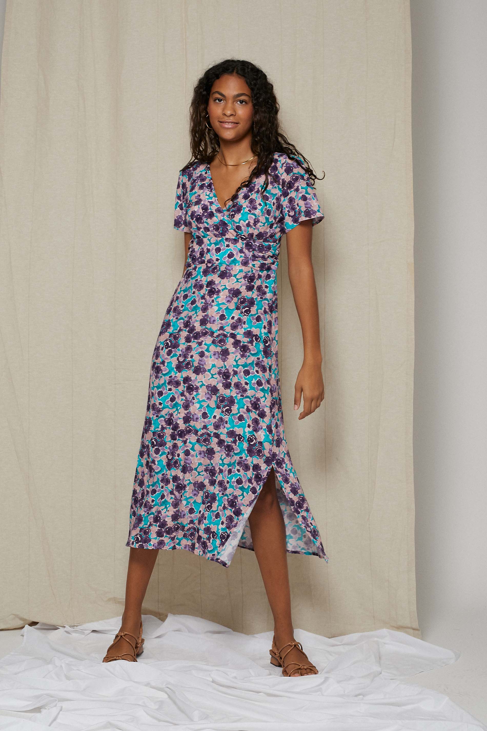 Vestido print dalia COLON