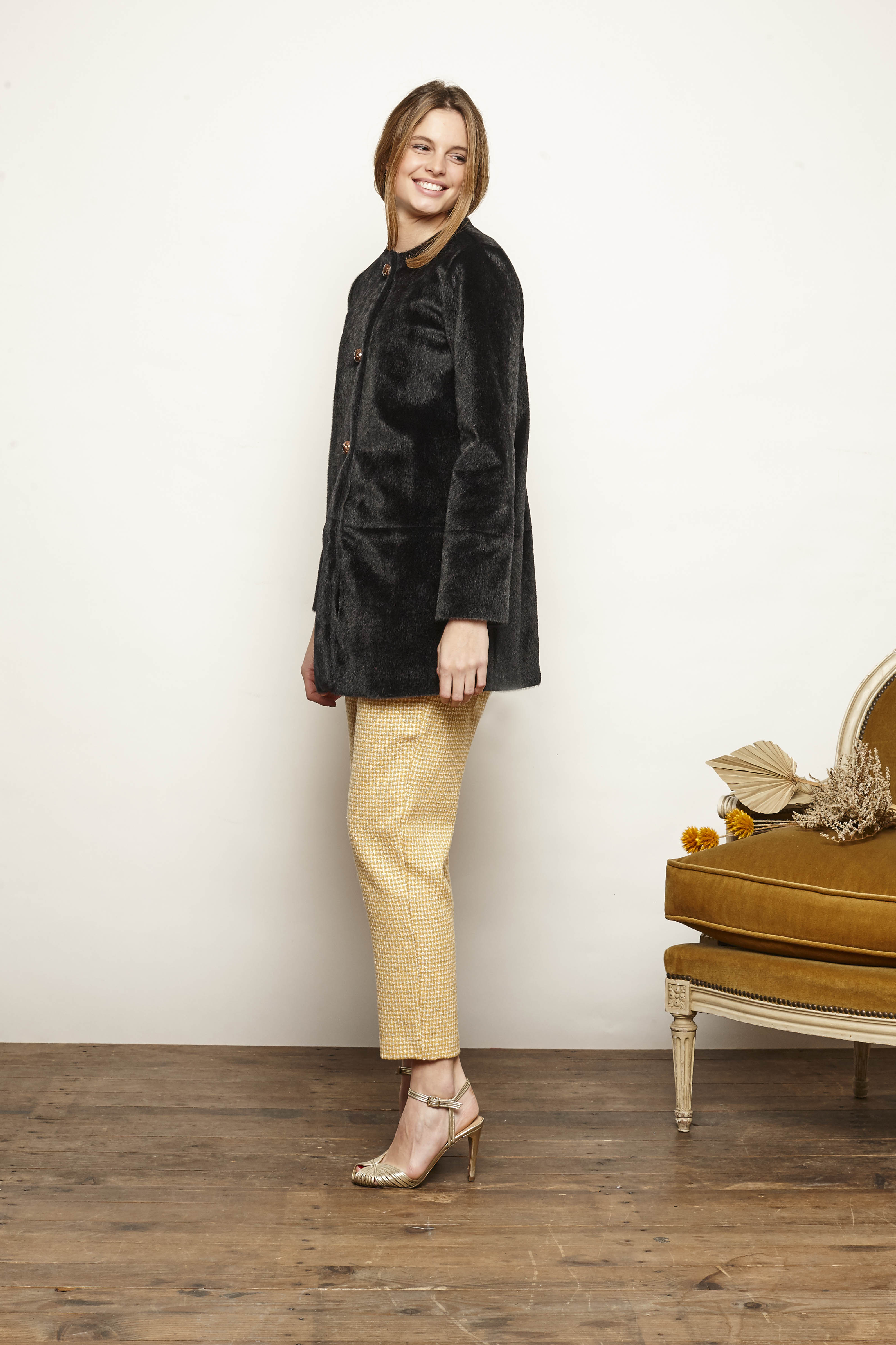 Pantalón recto AMARILLO